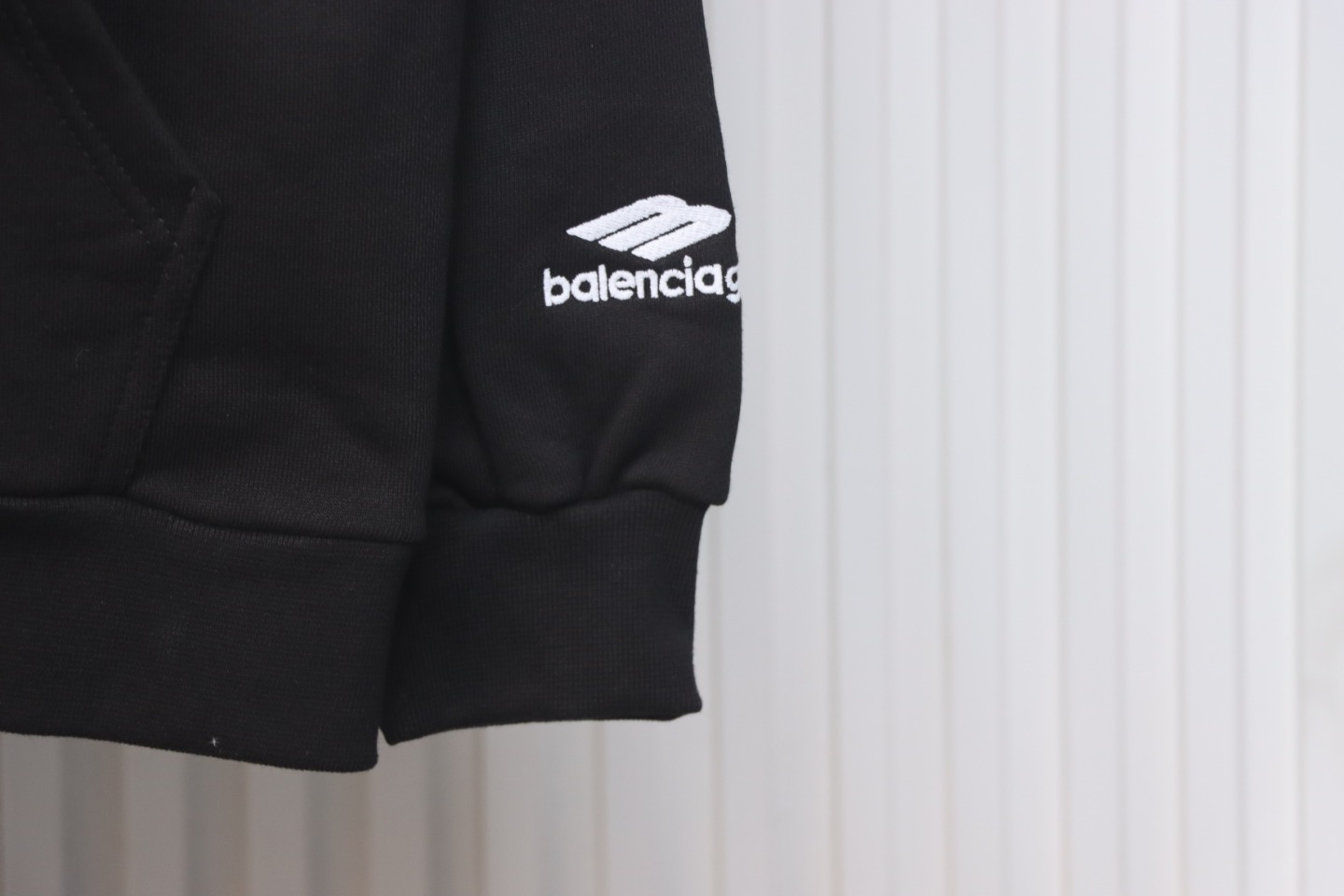 Balenciaga x Manchester United Embroidered Print Zip-Up Hoodie Jacket Black