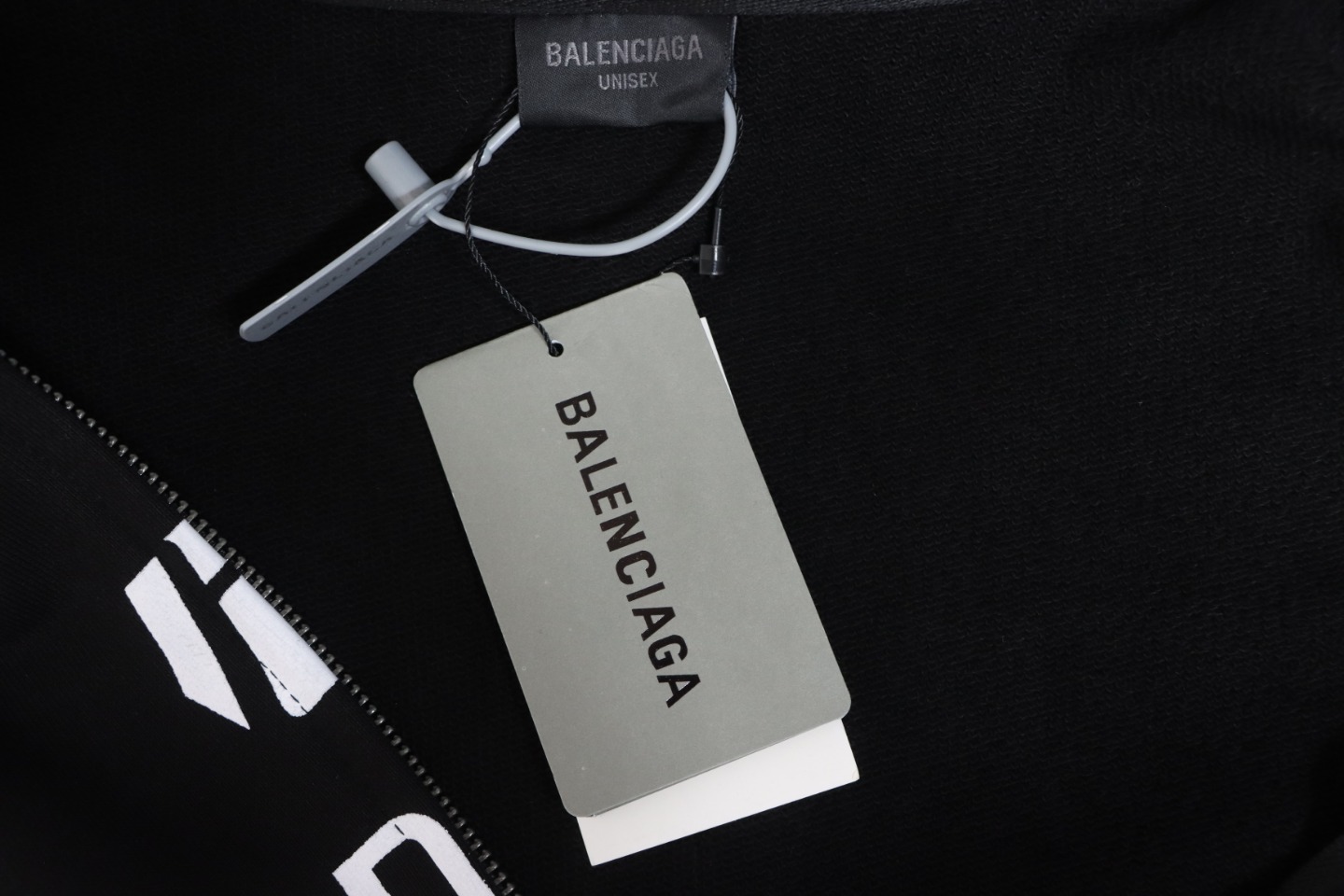 Balenciaga x Manchester United Embroidered Print Zip-Up Hoodie Jacket Black