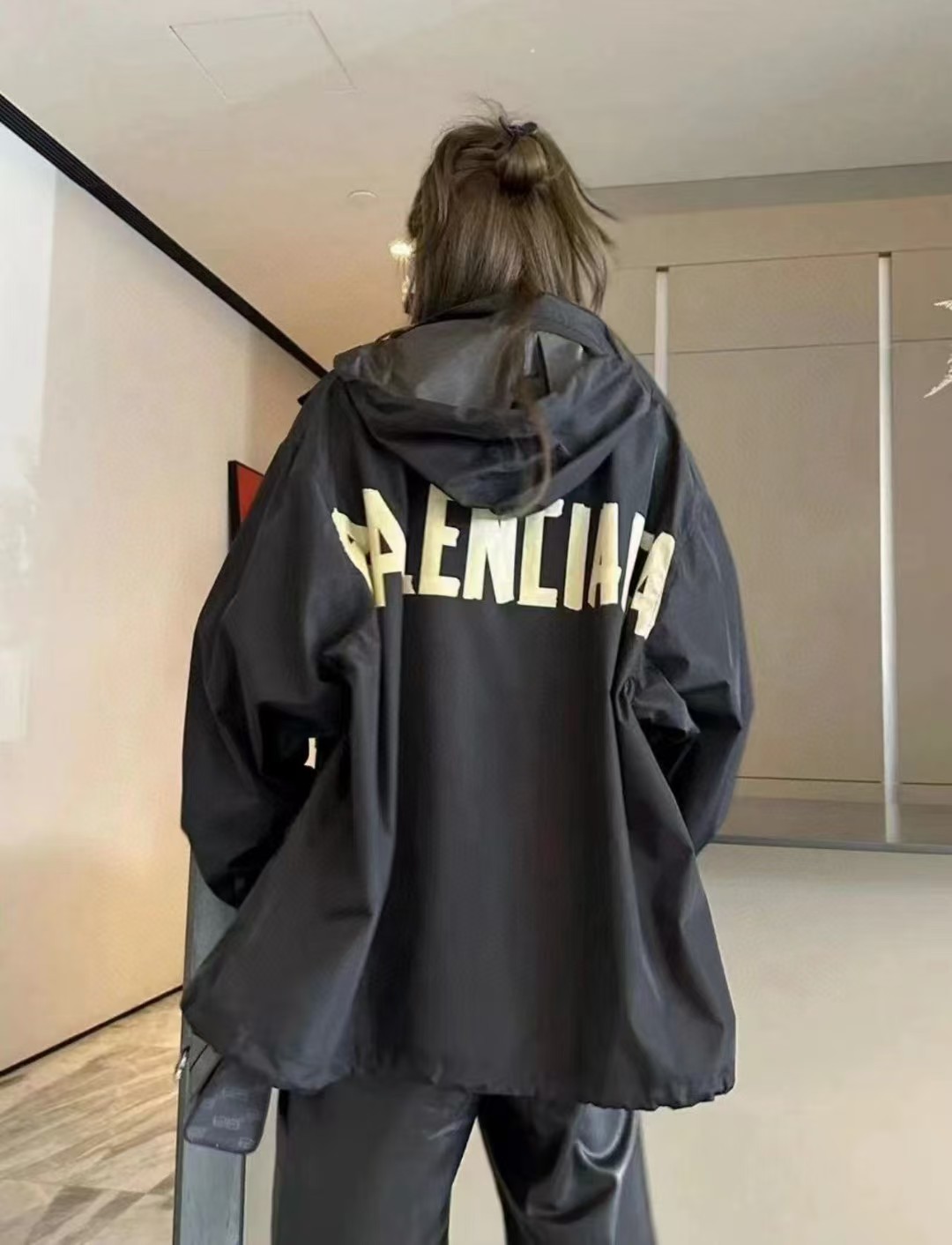 Balenciaga Yellow Tape Letter Jacket