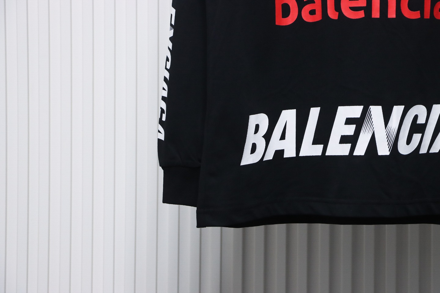 Balenciaga 23ss Multi-Element Printed Full-Length Long-Sleeved T-shirt Black