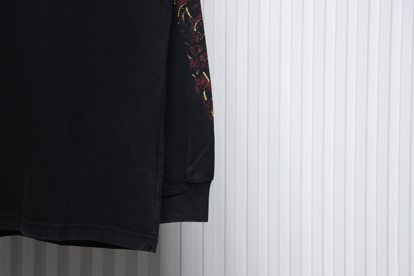 Balenciaga 23SS New Sanskrit Disaster Flame Printed Long Sleeve T-shirt