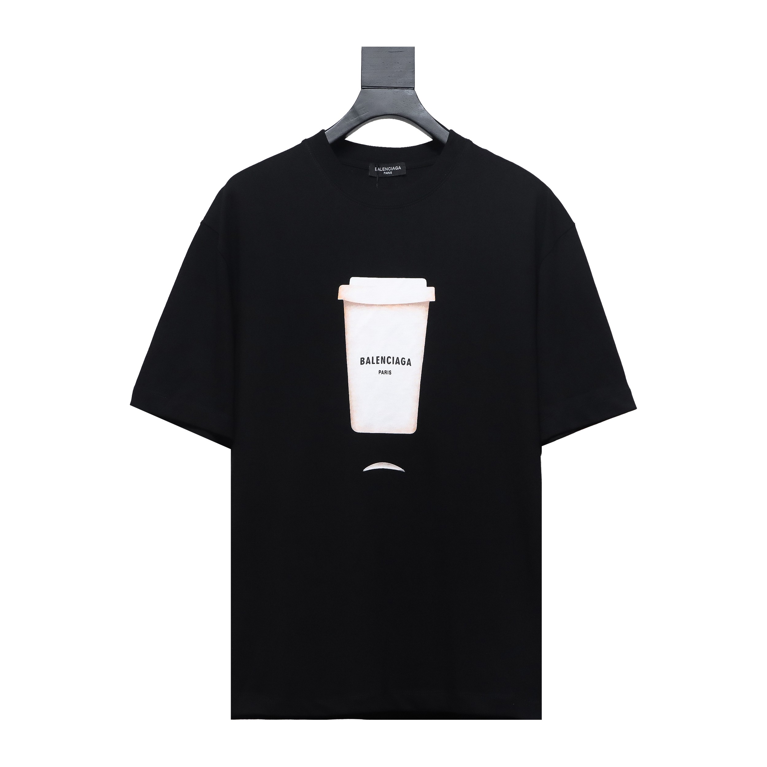 Balenciaga 23ss Plastic Cup Print Short Sleeves Black