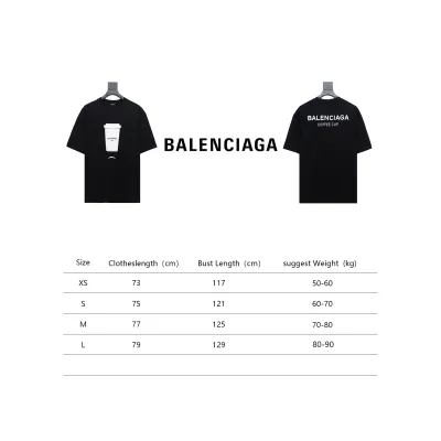 Balenciaga 23ss Plastic Cup Print Short Sleeves Black 02