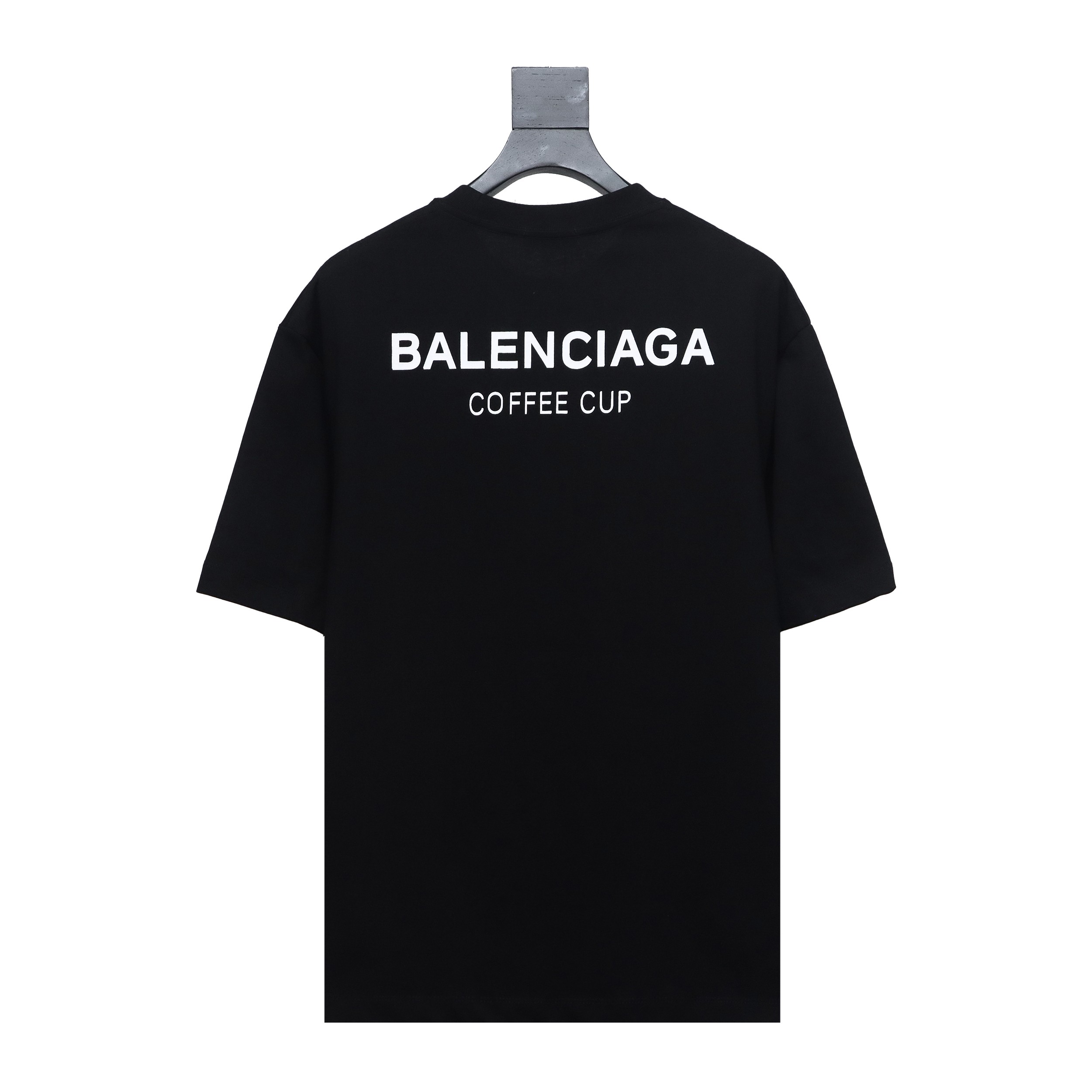 Balenciaga 23ss Plastic Cup Print Short Sleeves Black