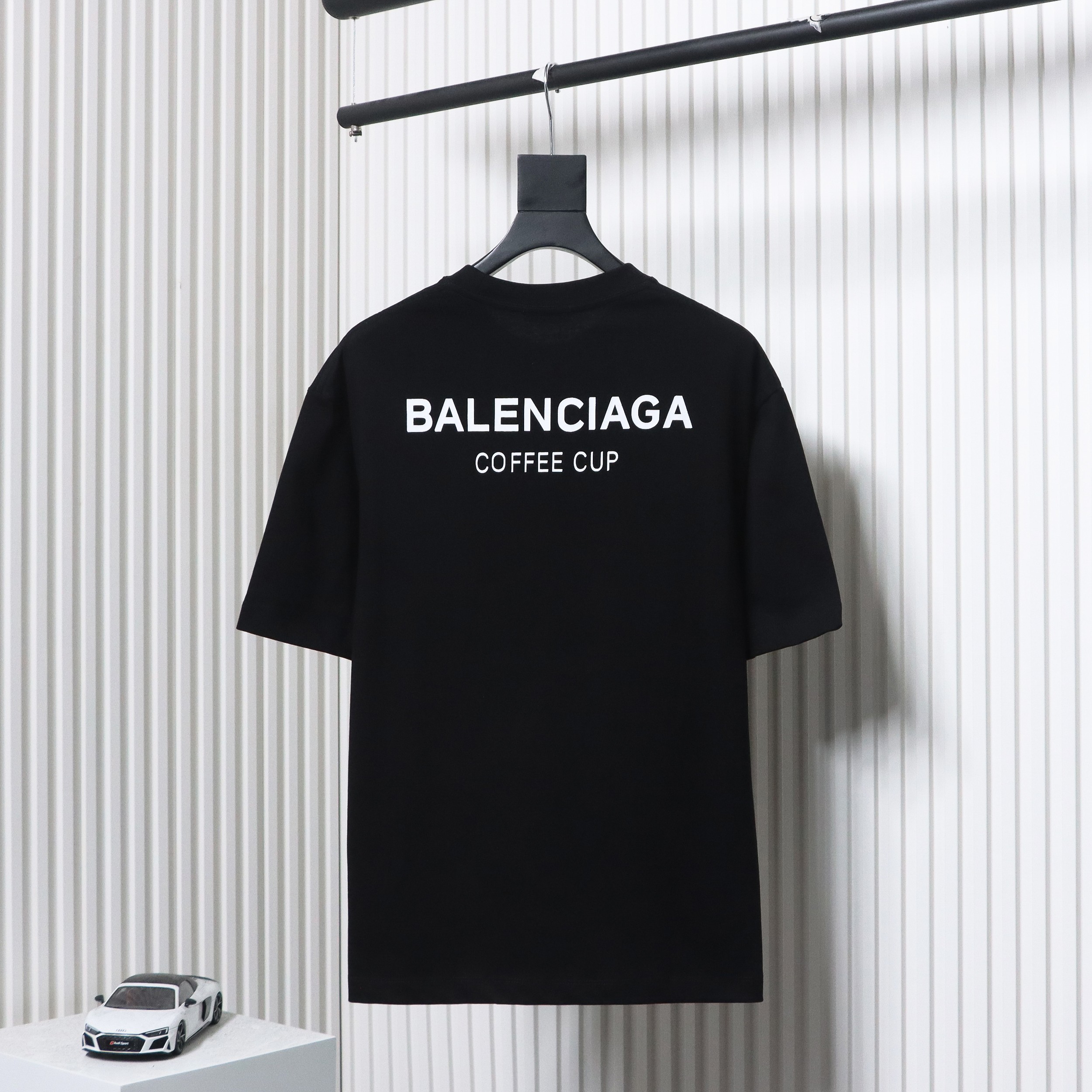 Balenciaga 23ss Plastic Cup Print Short Sleeves Black