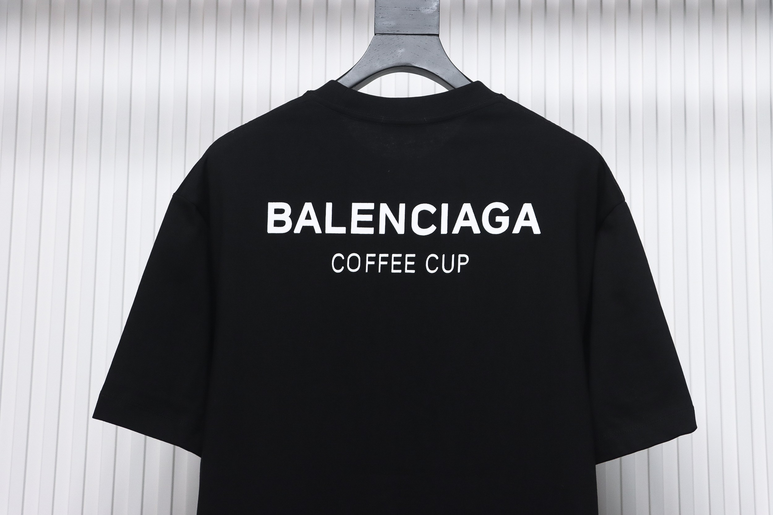 Balenciaga 23ss Plastic Cup Print Short Sleeves Black