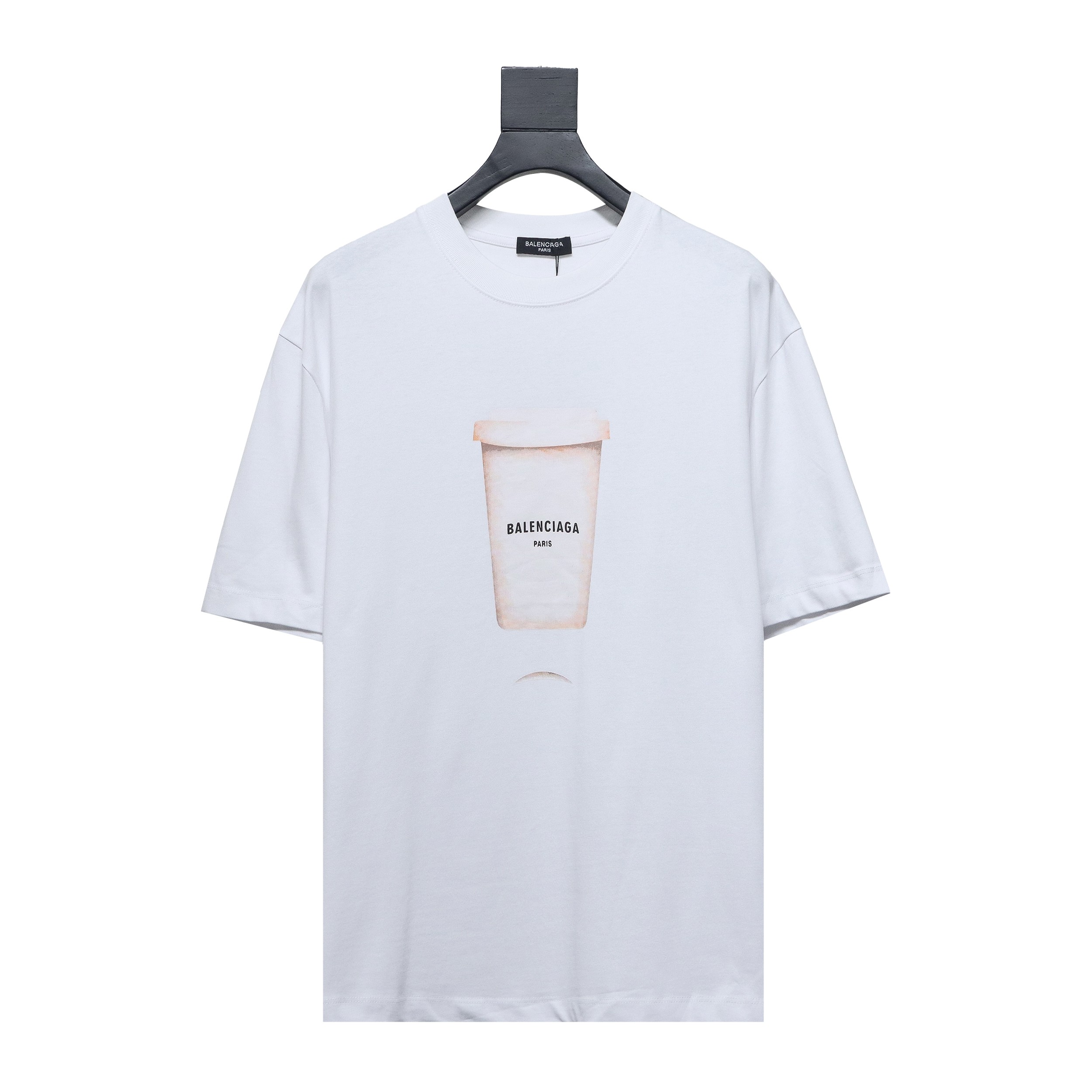 Balenciaga 23ss Plastic Cup Print Short Sleeves White