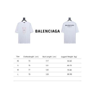 Balenciaga 23ss Plastic Cup Print Short Sleeves White 02