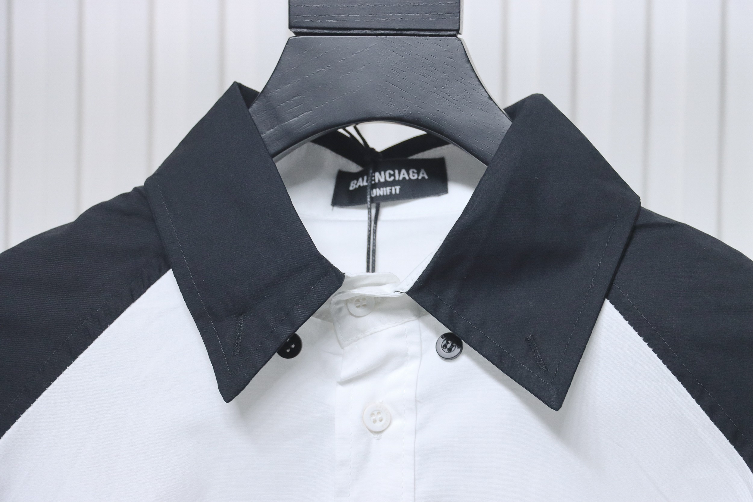 Balenciaga 24FW Black And White Panda 3B Embroidered Long Sleeve Shirt