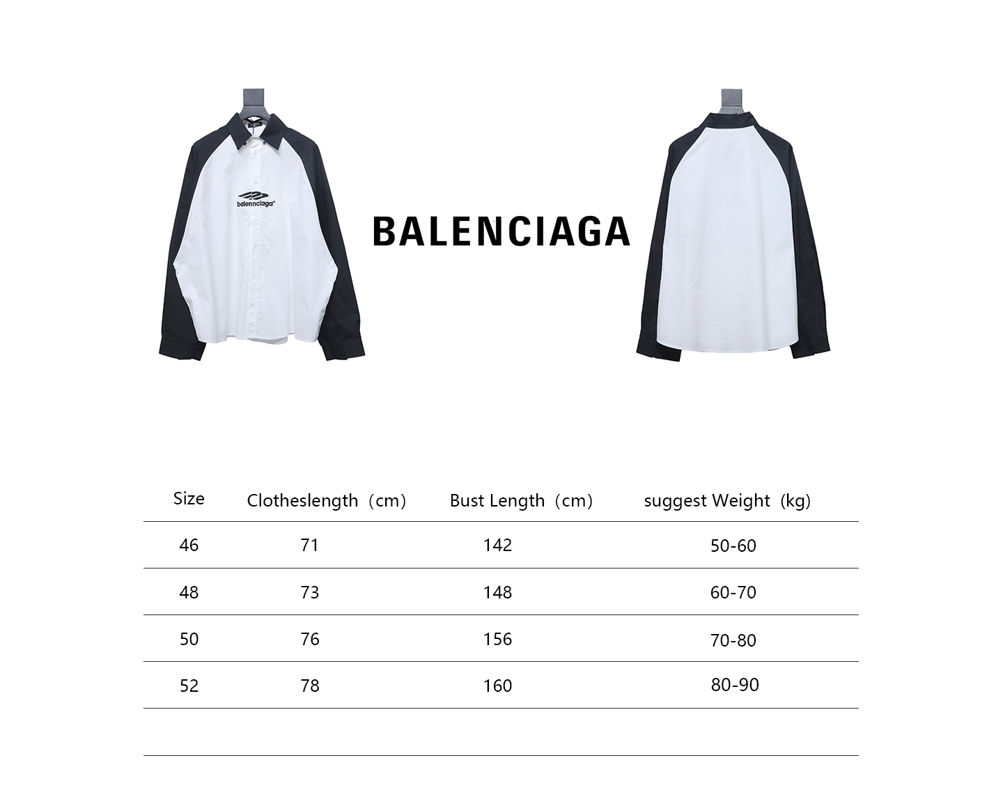 Balenciaga 24FW Black And White Panda 3B Embroidered Long Sleeve Shirt