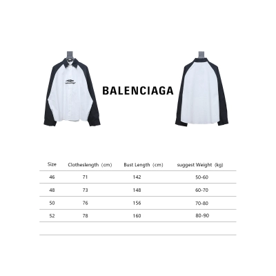 Balenciaga 24FW Black And White Panda 3B Embroidered Long Sleeve Shirt 02