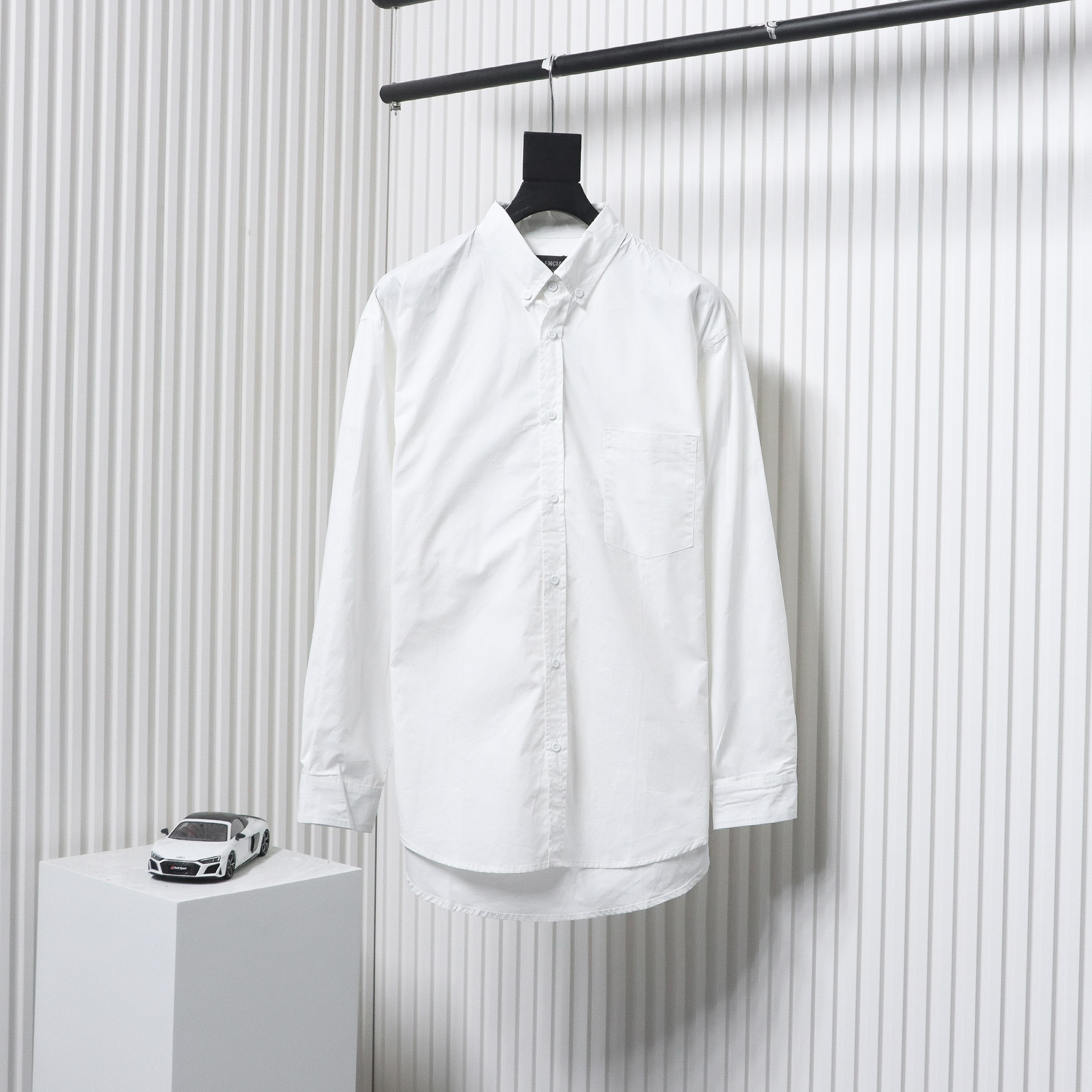 Balenciaga 24FW Blurred Coke Print Long Sleeve Shirt