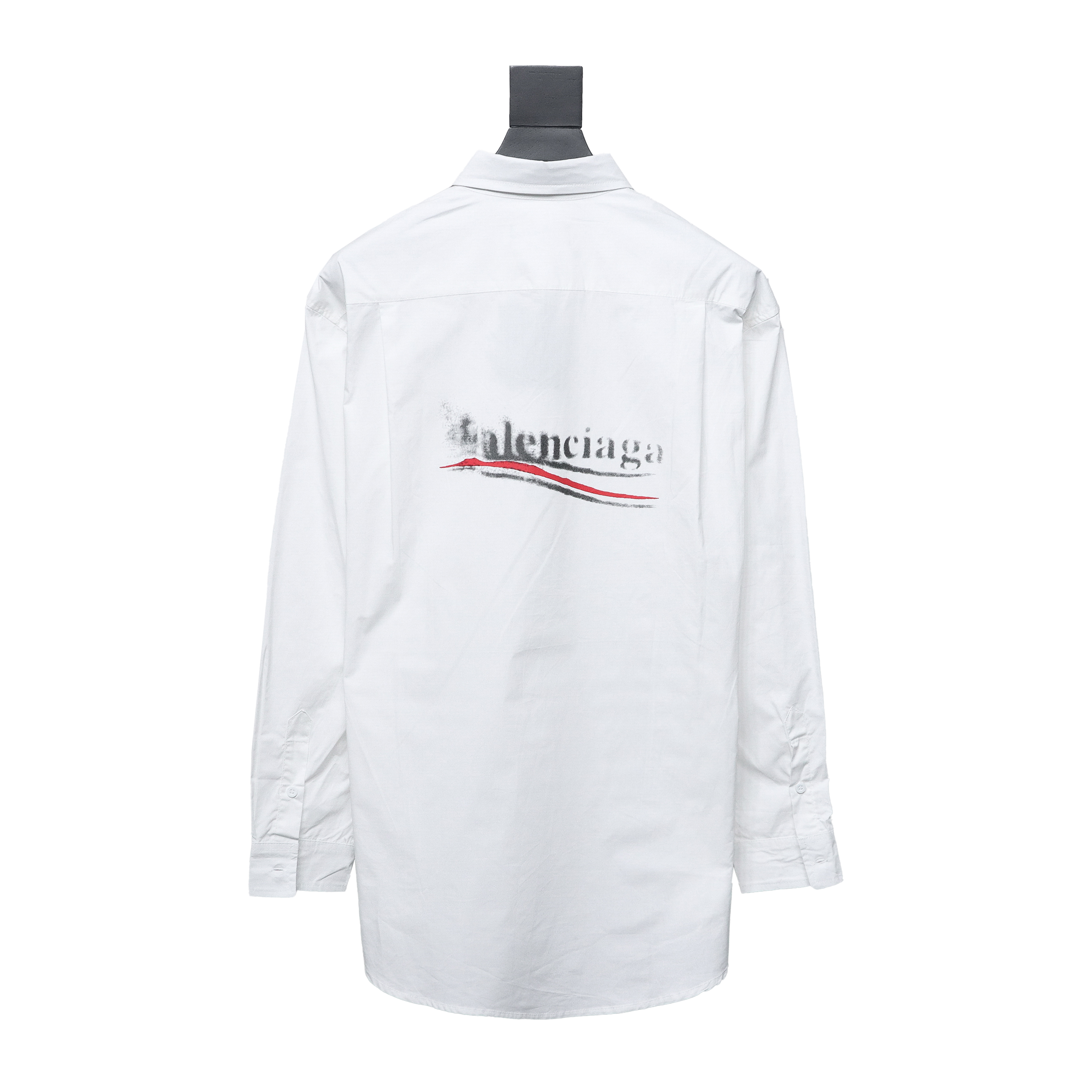 Balenciaga 24FW Blurred Coke Print Long Sleeve Shirt