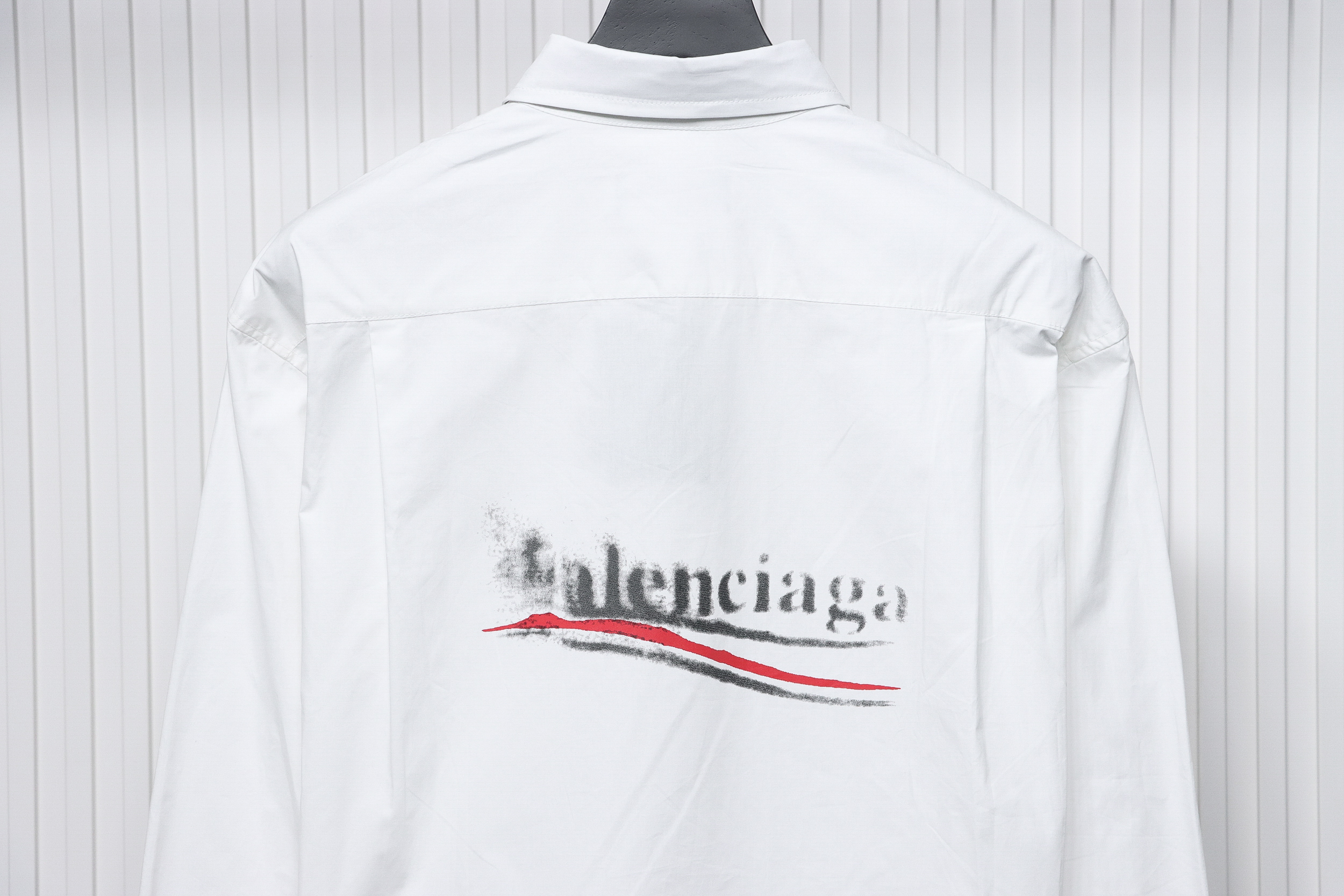 Balenciaga 24FW Blurred Coke Print Long Sleeve Shirt
