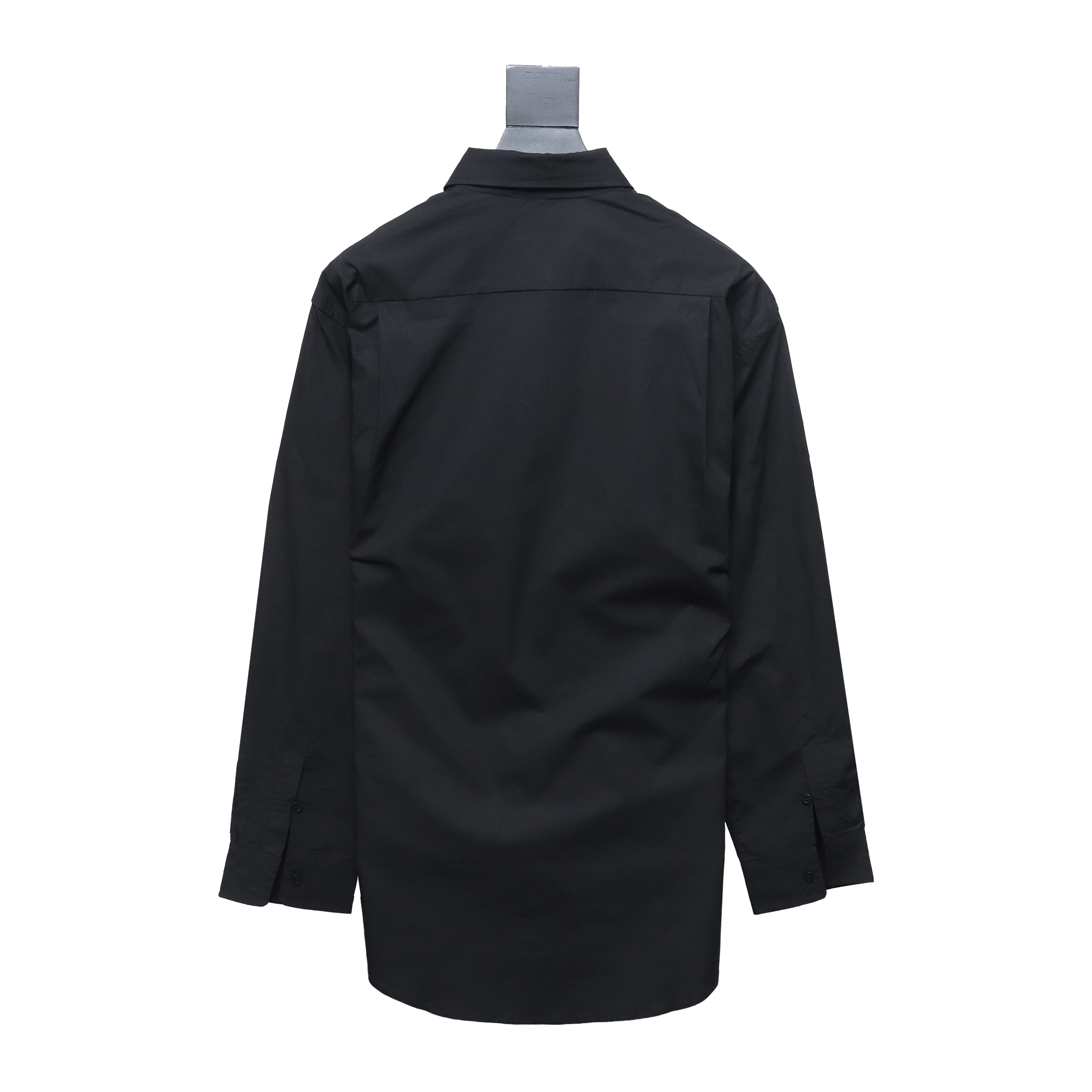 Balenciaga 24FW Classic Coke Embroidered Logo Long Sleeve Shirt Black