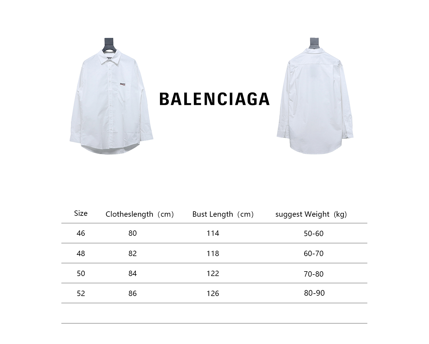 Balenciaga 24FW Classic Coke Embroidered Logo Long Sleeve Shirt White