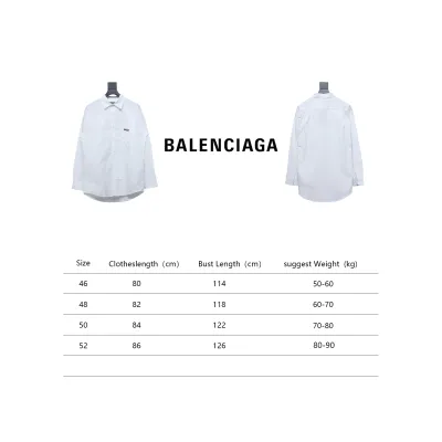 Balenciaga 24FW Classic Coke Embroidered Logo Long Sleeve Shirt White 02