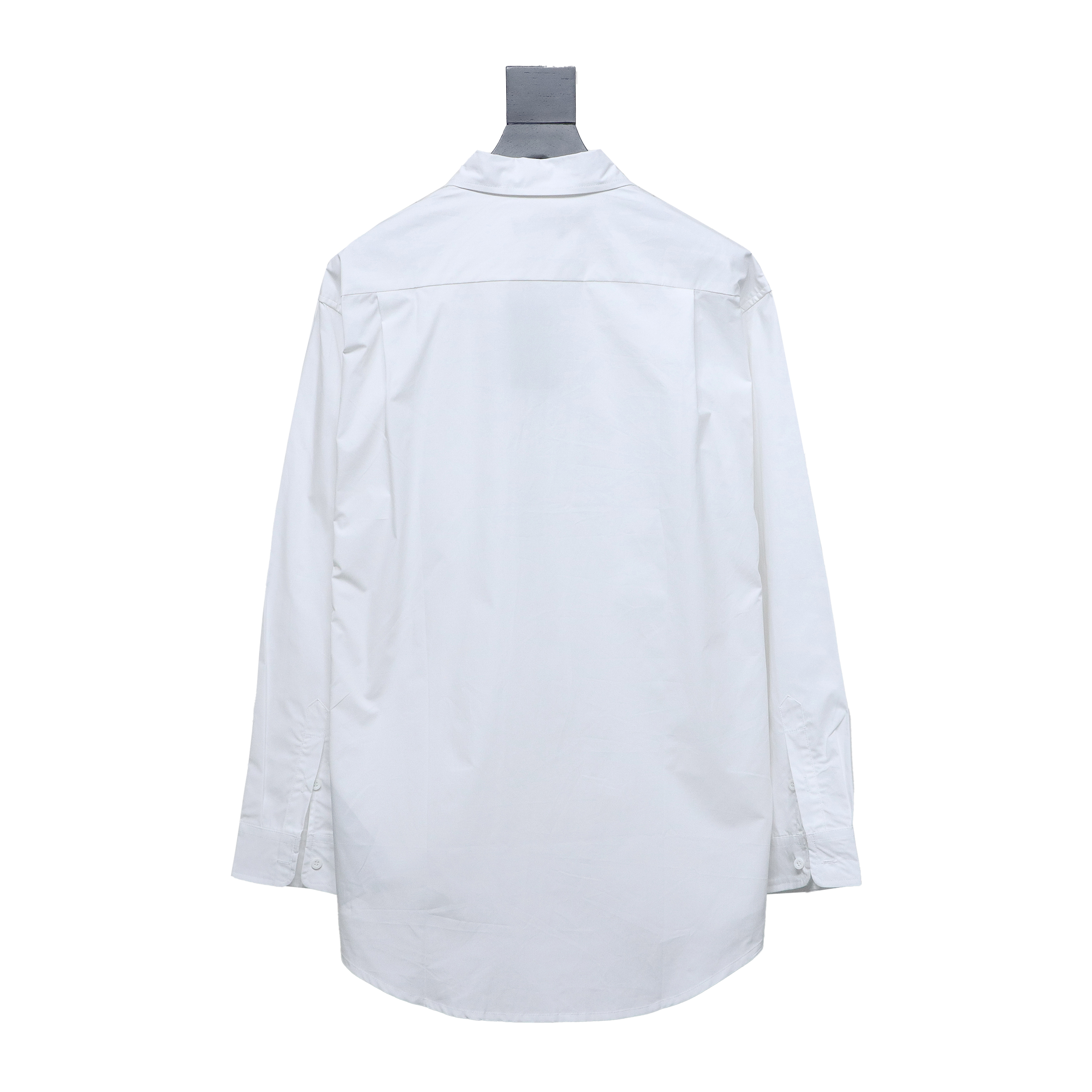 Balenciaga 24FW Classic Coke Embroidered Logo Long Sleeve Shirt White