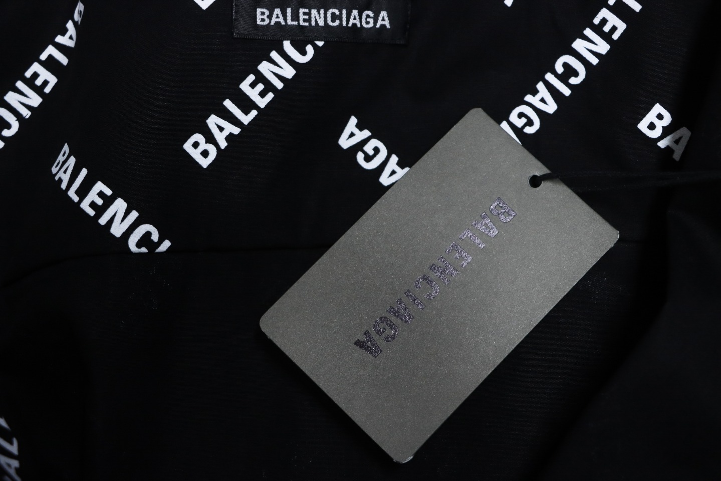 Balenciaga 24Fw Cross Twill Paris Letter Barrage Long Sleeve Shirt