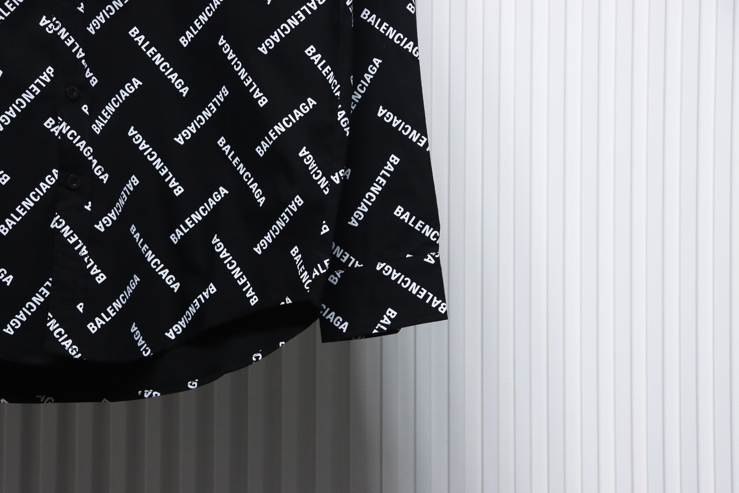 Balenciaga 24Fw Cross Twill Paris Letter Barrage Long Sleeve Shirt