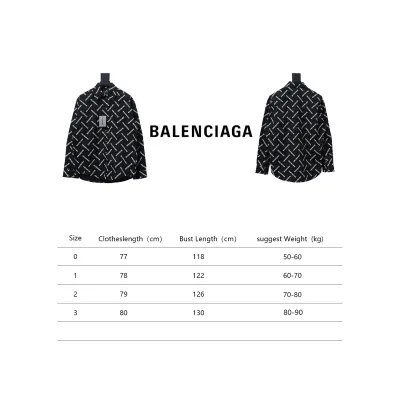 Balenciaga 24Fw Cross Twill Paris Letter Barrage Long Sleeve Shirt 02