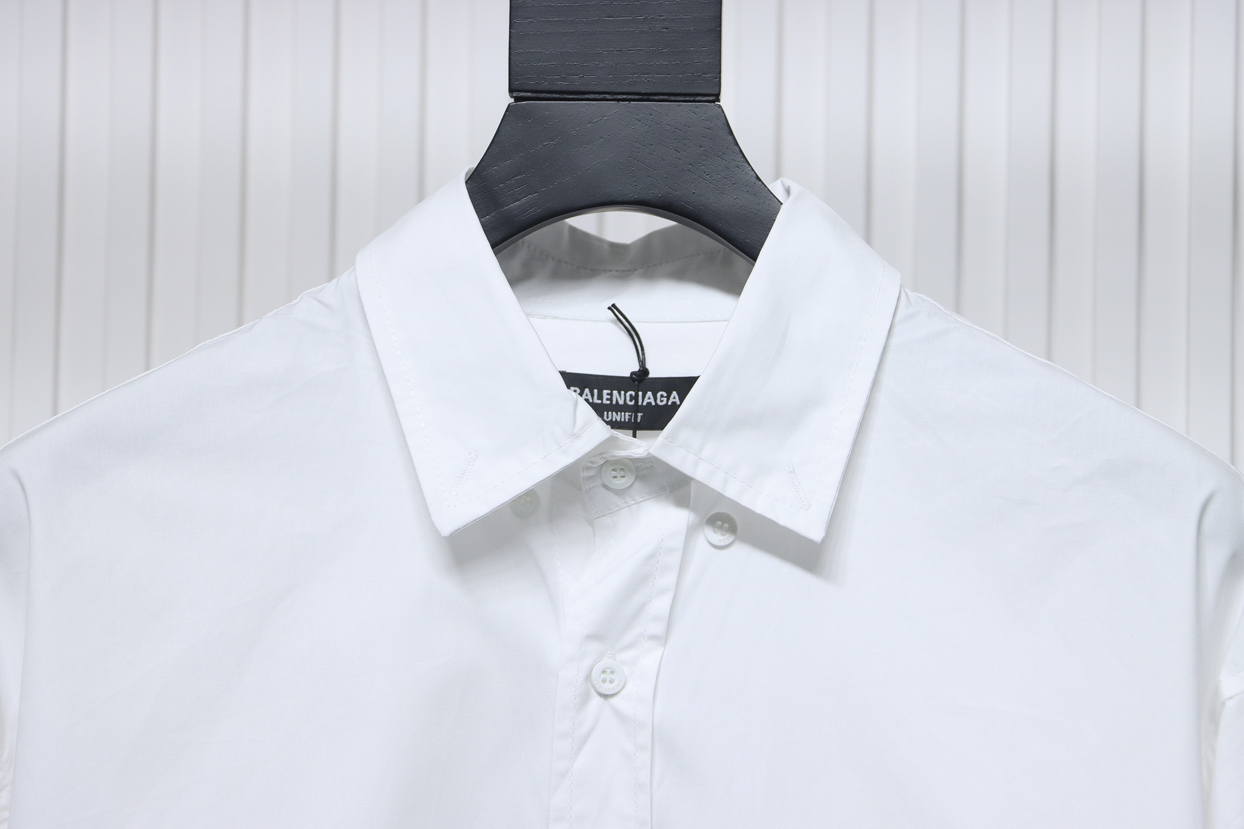 Balenciaga 24FW Historical Logo Printed Long Sleeve Shirt White