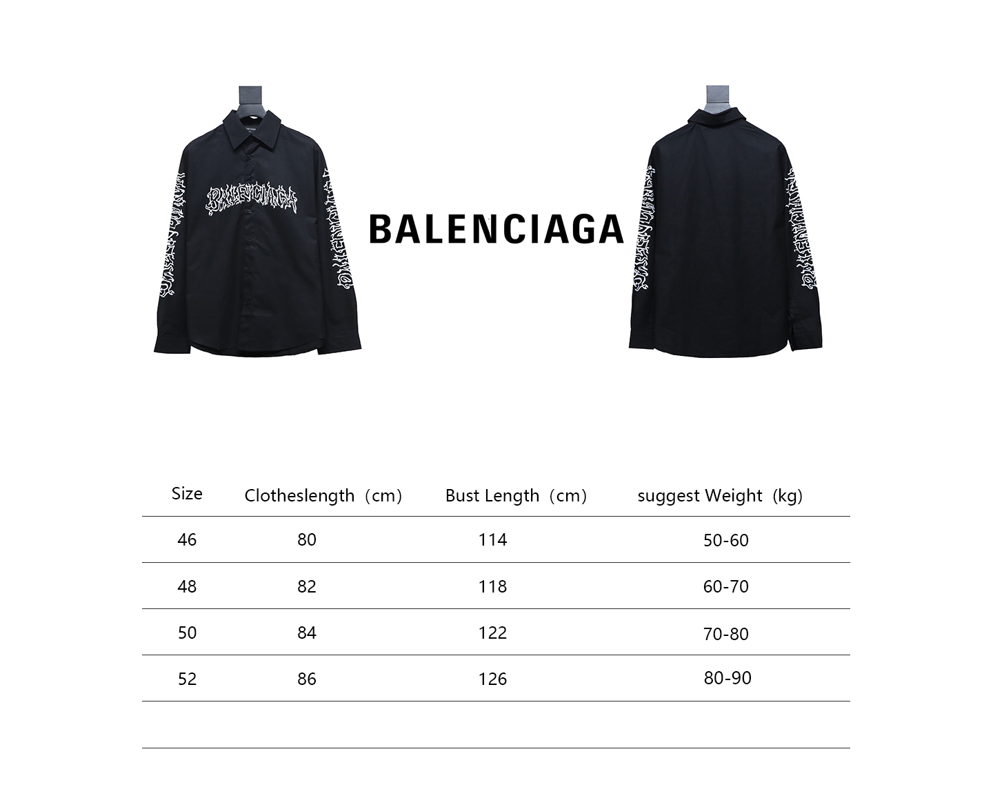 Balenciaga 24FW Hollow Flame Totem Print Long Sleeve Shirt