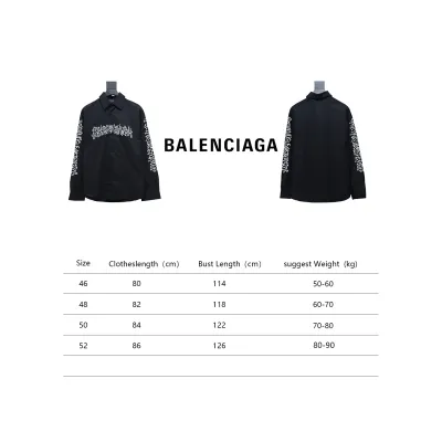 Balenciaga 24FW Hollow Flame Totem Print Long Sleeve Shirt 02