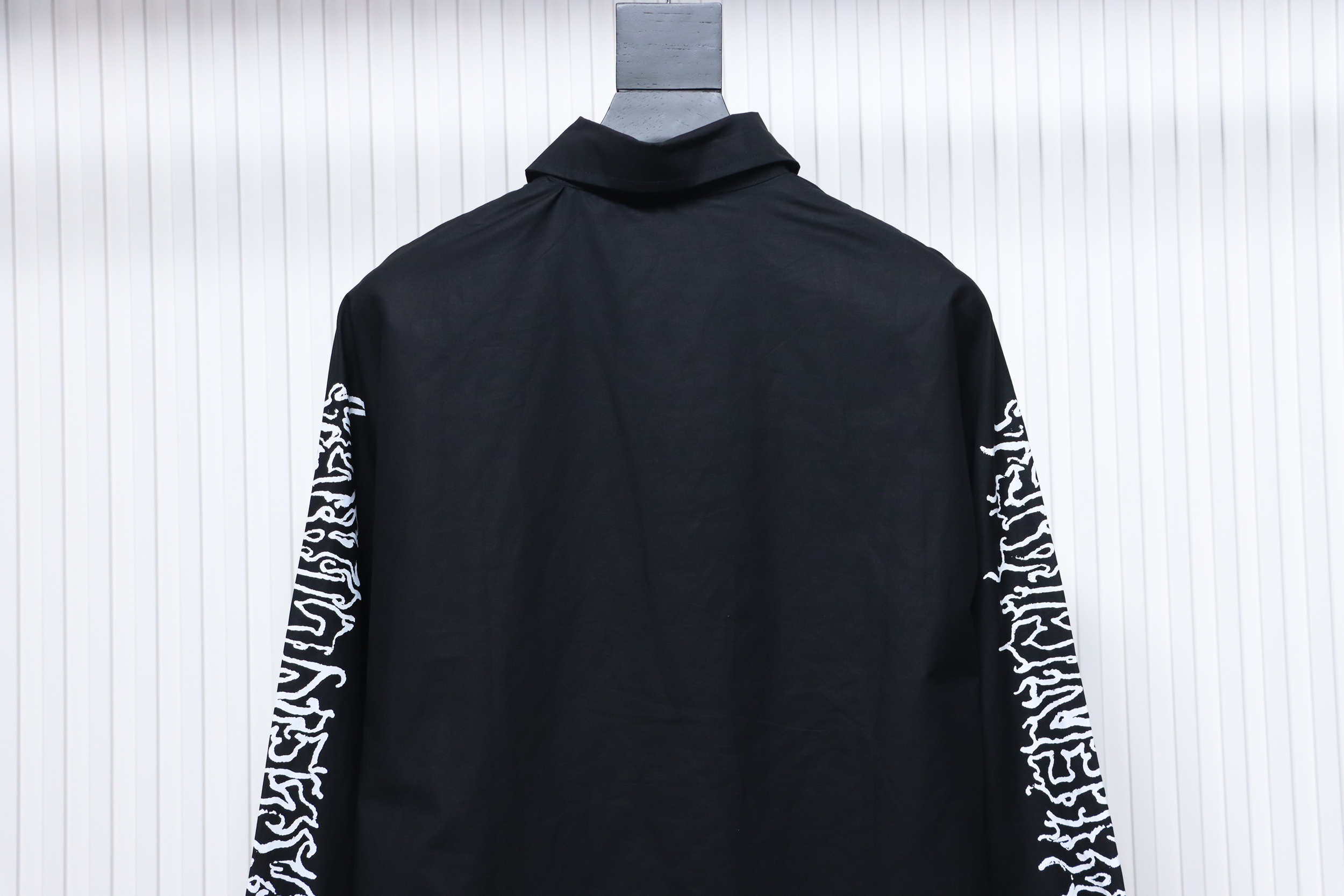 Balenciaga 24FW Hollow Flame Totem Print Long Sleeve Shirt