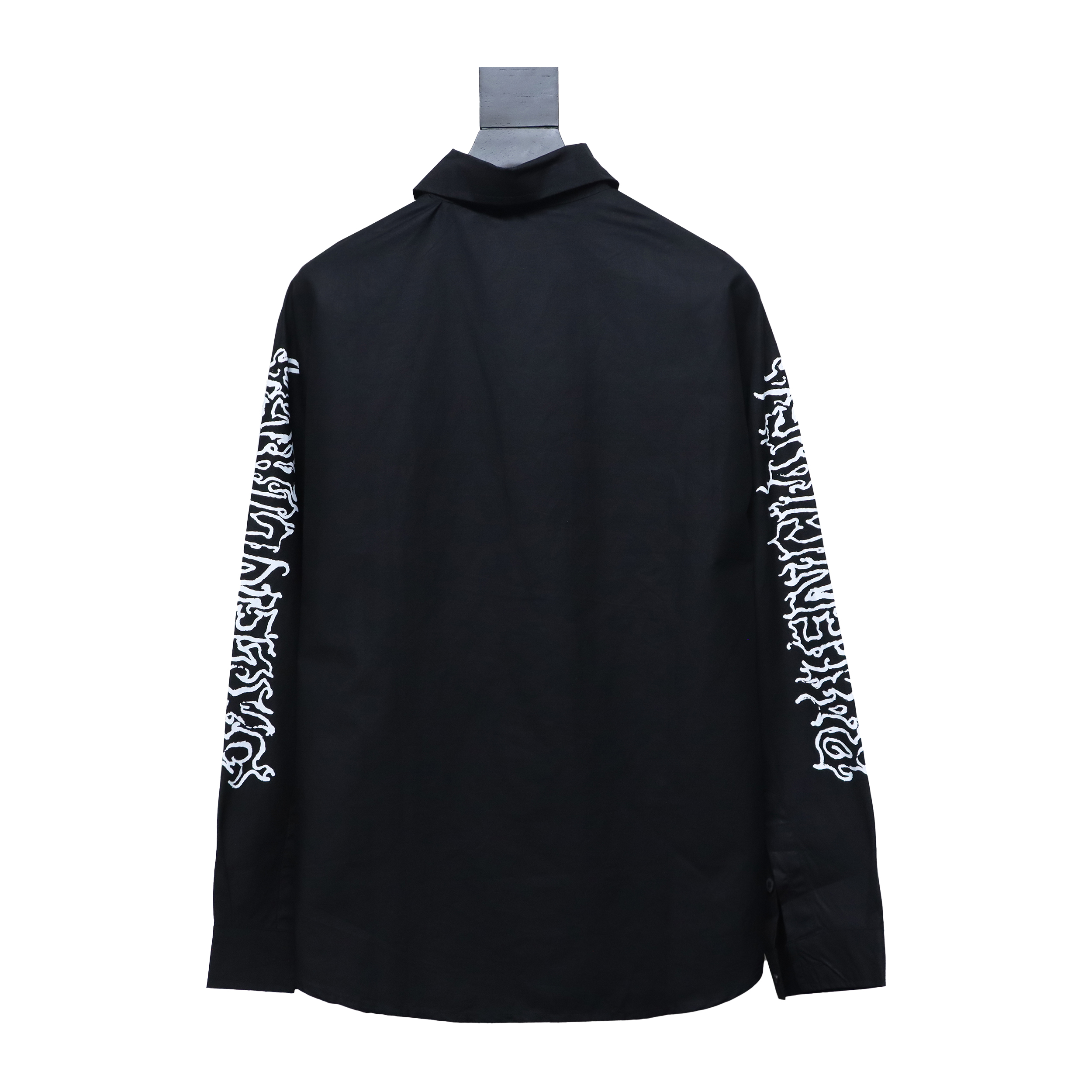 Balenciaga 24FW Hollow Flame Totem Print Long Sleeve Shirt