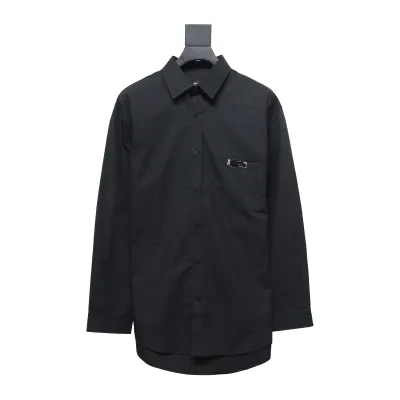 Balenciaga 24FW Lamination-Embroidered Coke Long-Sleeved Shirt 01