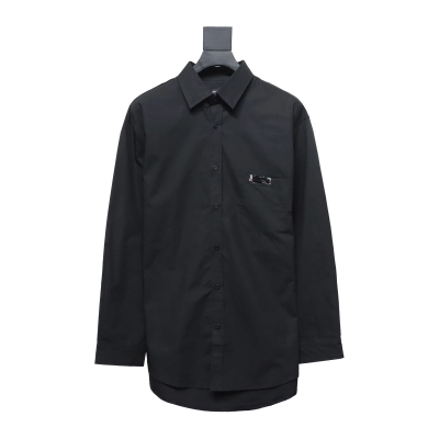 Balenciaga 24FW Lamination-Embroidered Coke Long-Sleeved Shirt 01