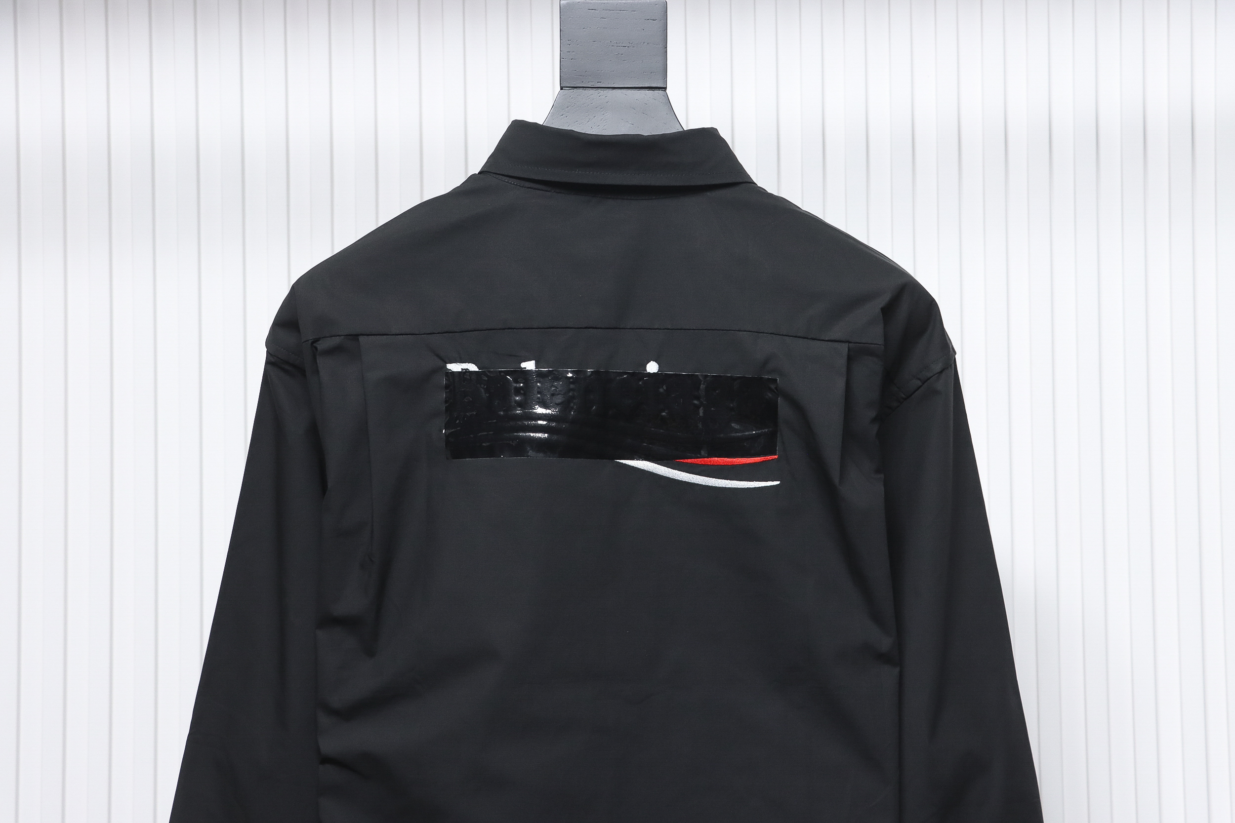 Balenciaga 24FW Lamination-Embroidered Coke Long-Sleeved Shirt