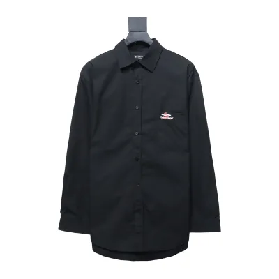 Balenciaga 24FW Red Phantom Print Long Sleeve Shirt Black 01