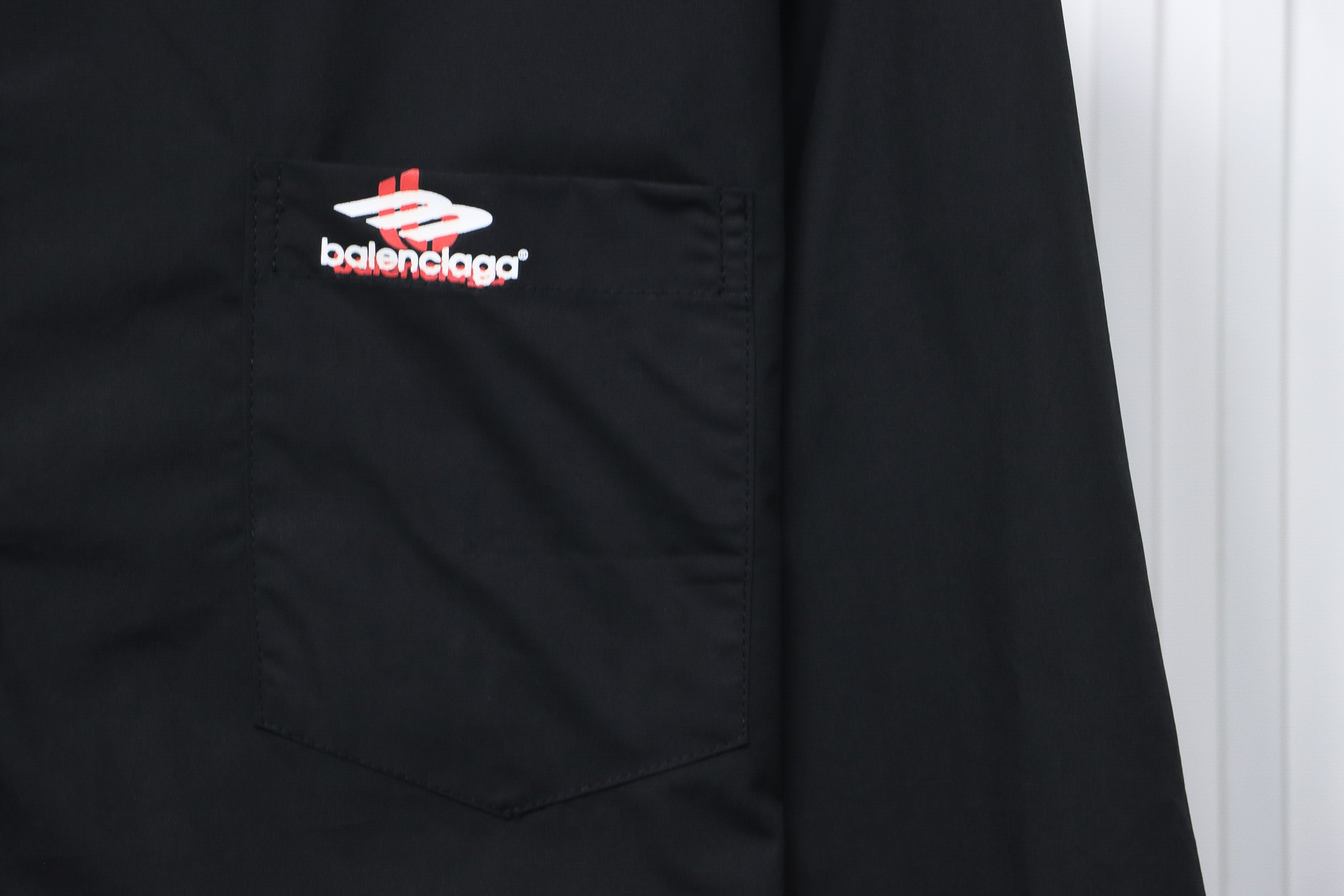 Balenciaga 24FW Red Phantom Print Long Sleeve Shirt Black