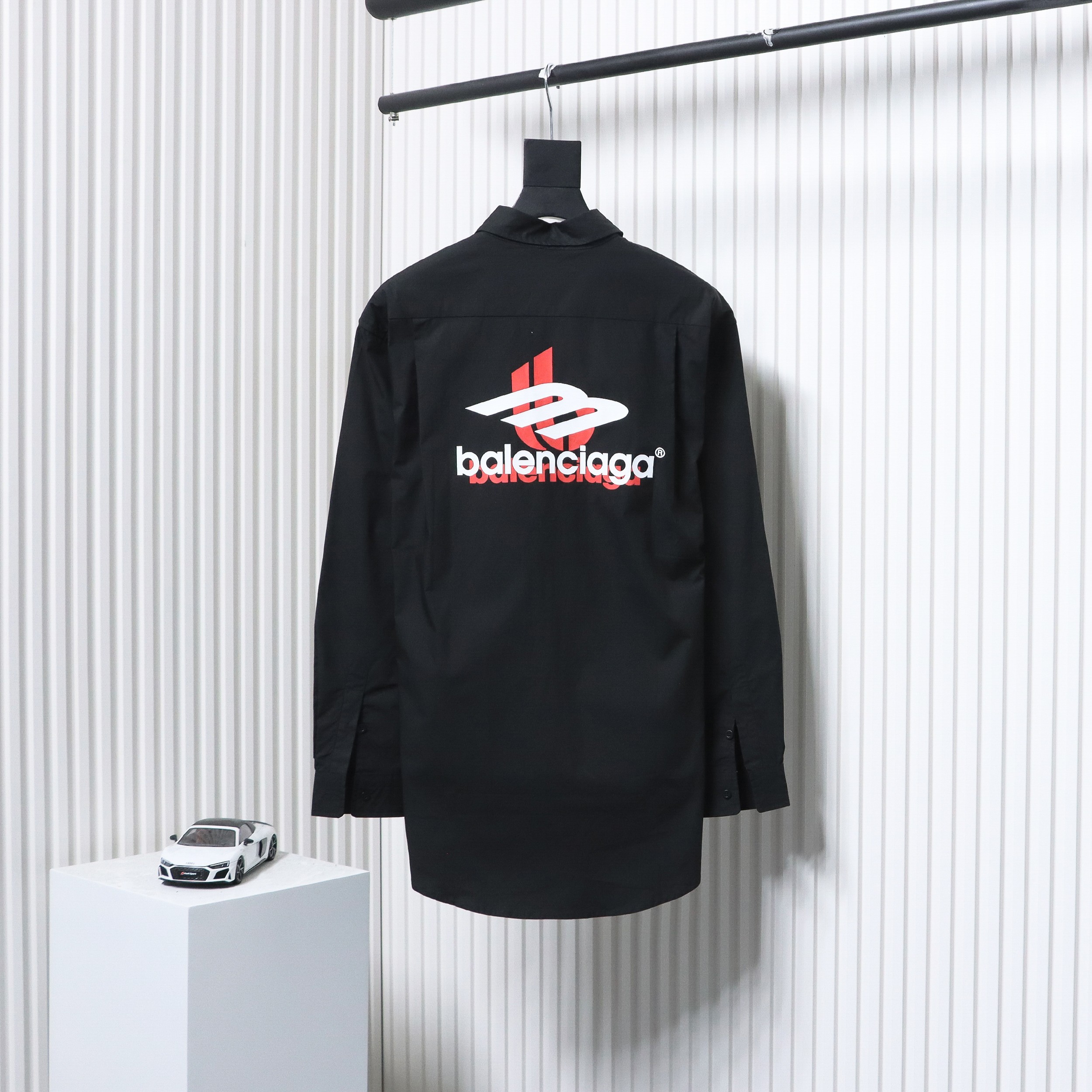 Balenciaga 24FW Red Phantom Print Long Sleeve Shirt Black