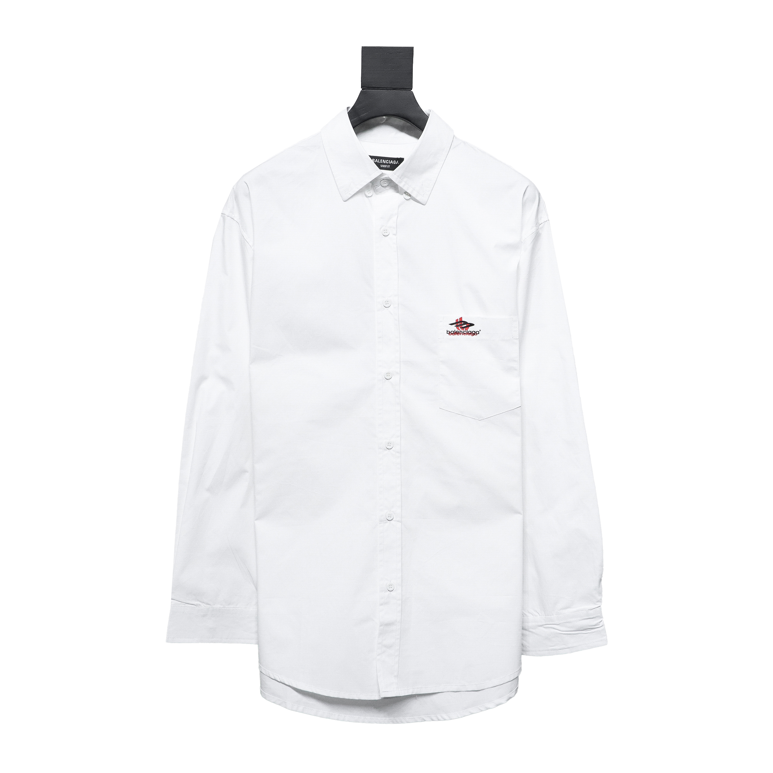 Balenciaga 24FW Red Phantom Print Long Sleeve Shirt White