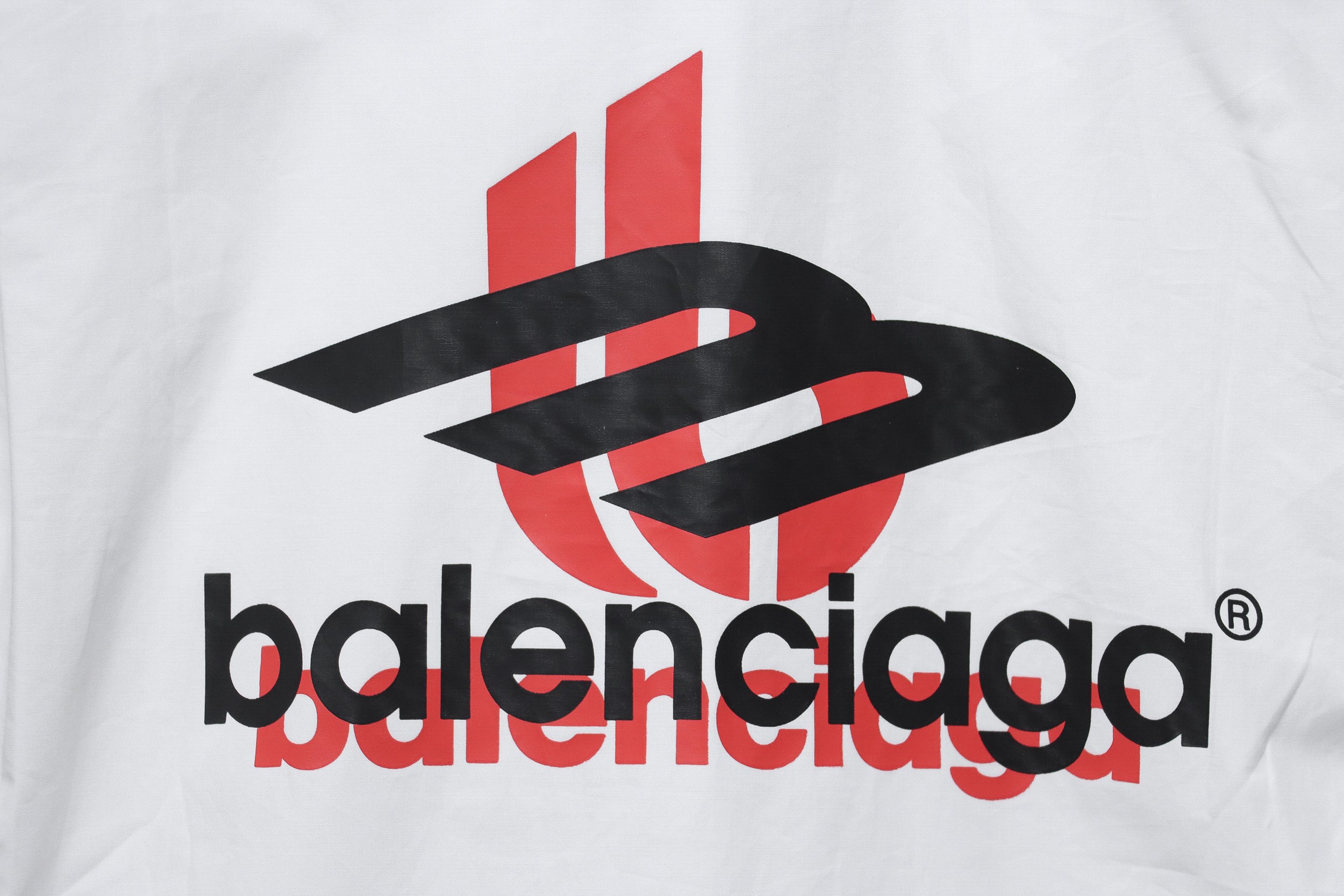 Balenciaga 24FW Red Phantom Print Long Sleeve Shirt White