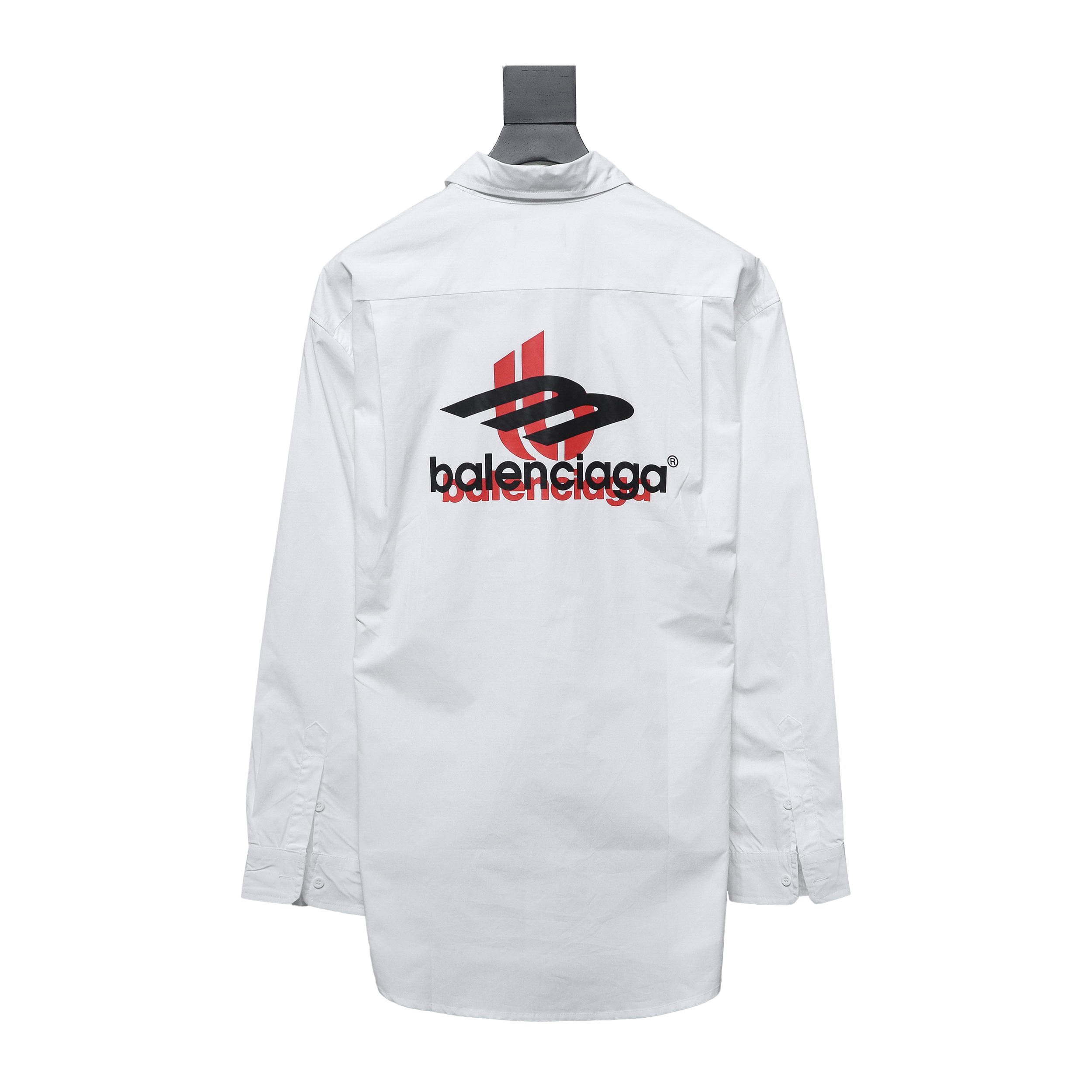 Balenciaga 24FW Red Phantom Print Long Sleeve Shirt White