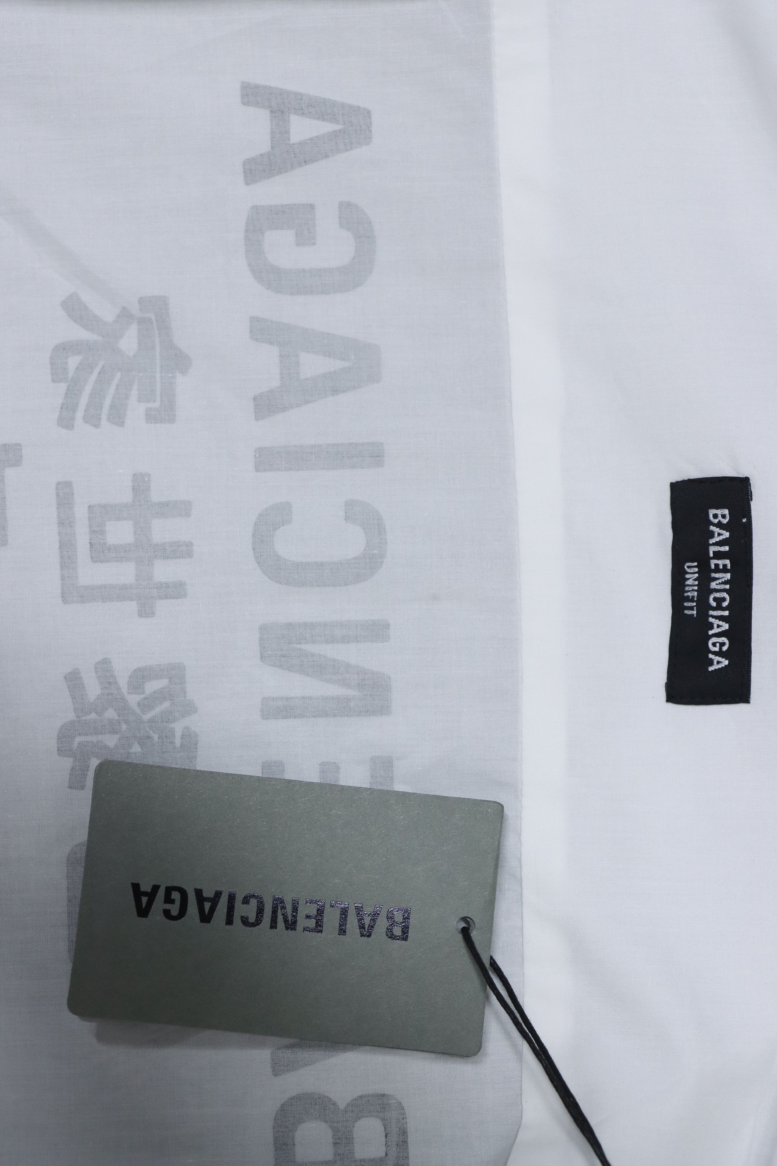 Balenciaga 24FW Seven Languages Print Long Sleeve Shirt