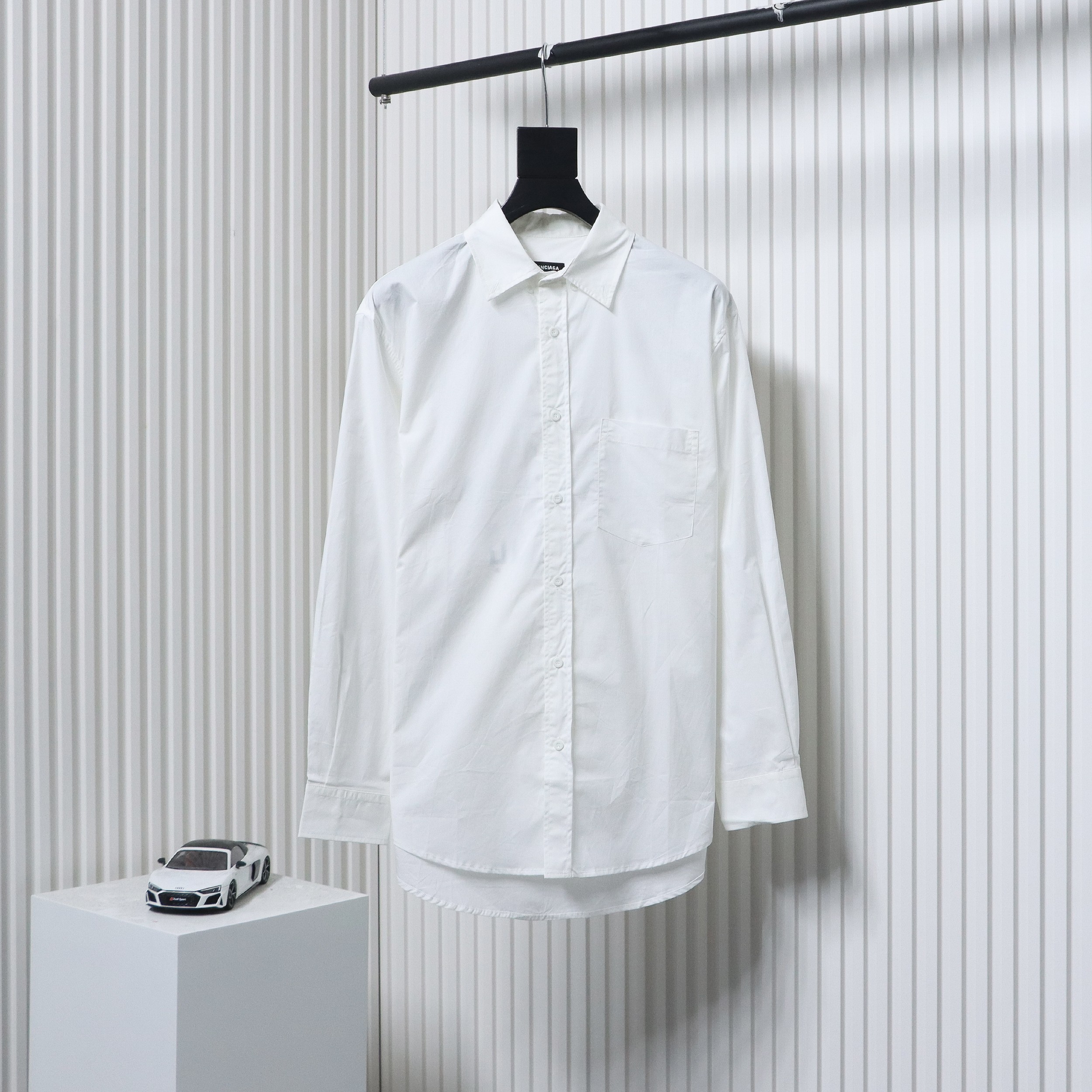 Balenciaga 24FW Seven Languages Print Long Sleeve Shirt