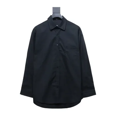 Balenciaga 24FW Yellow Tape Print Long Sleeve Shirt 01