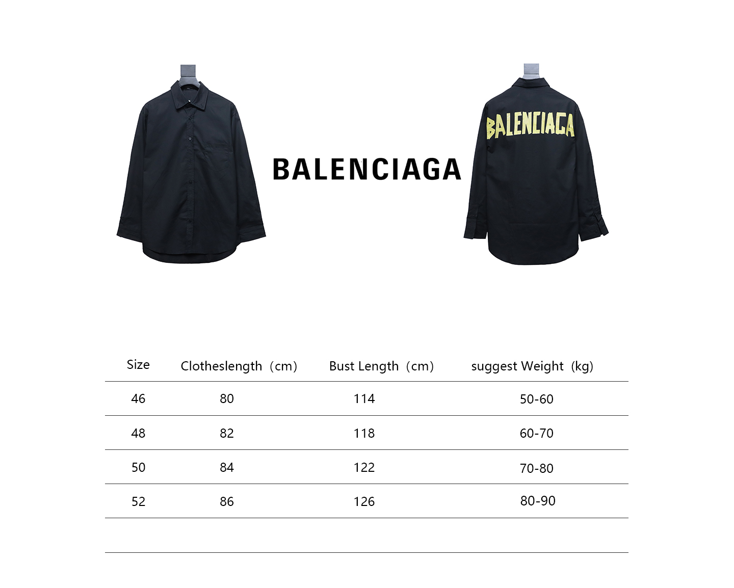 Balenciaga 24FW Yellow Tape Print Long Sleeve Shirt