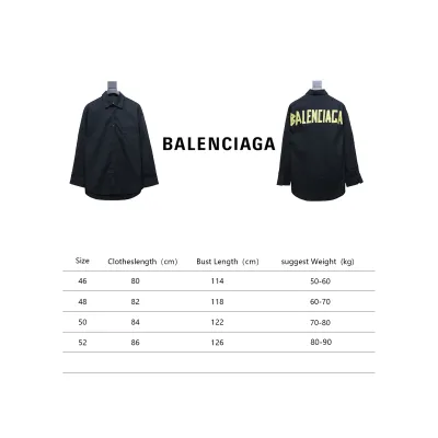 Balenciaga 24FW Yellow Tape Print Long Sleeve Shirt 02