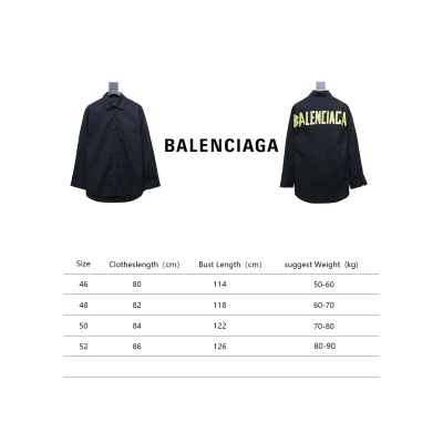 Balenciaga 24FW Yellow Tape Print Long Sleeve Shirt 02