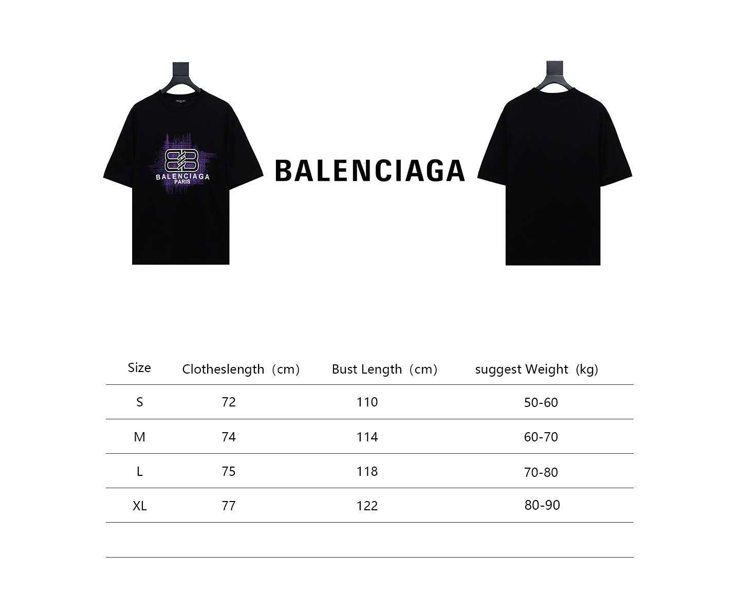 Balenciaga 24ss 3D Glue Graffiti Double B Letter Printed Short Sleeves Black