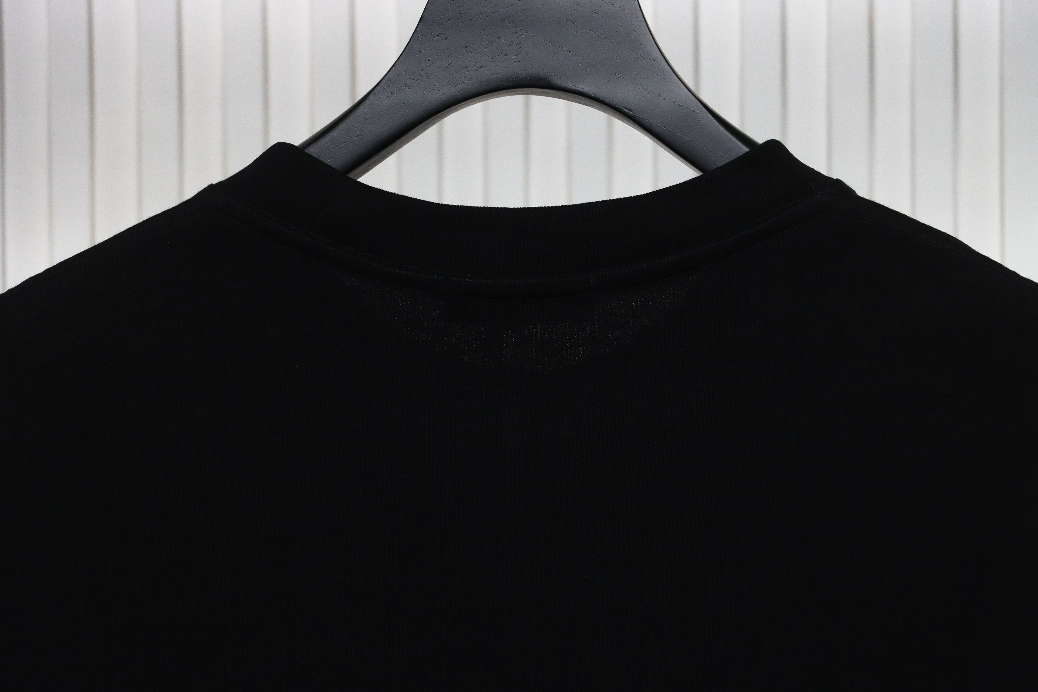 Balenciaga 24ss 3D Glue Graffiti Double B Letter Printed Short Sleeves Black