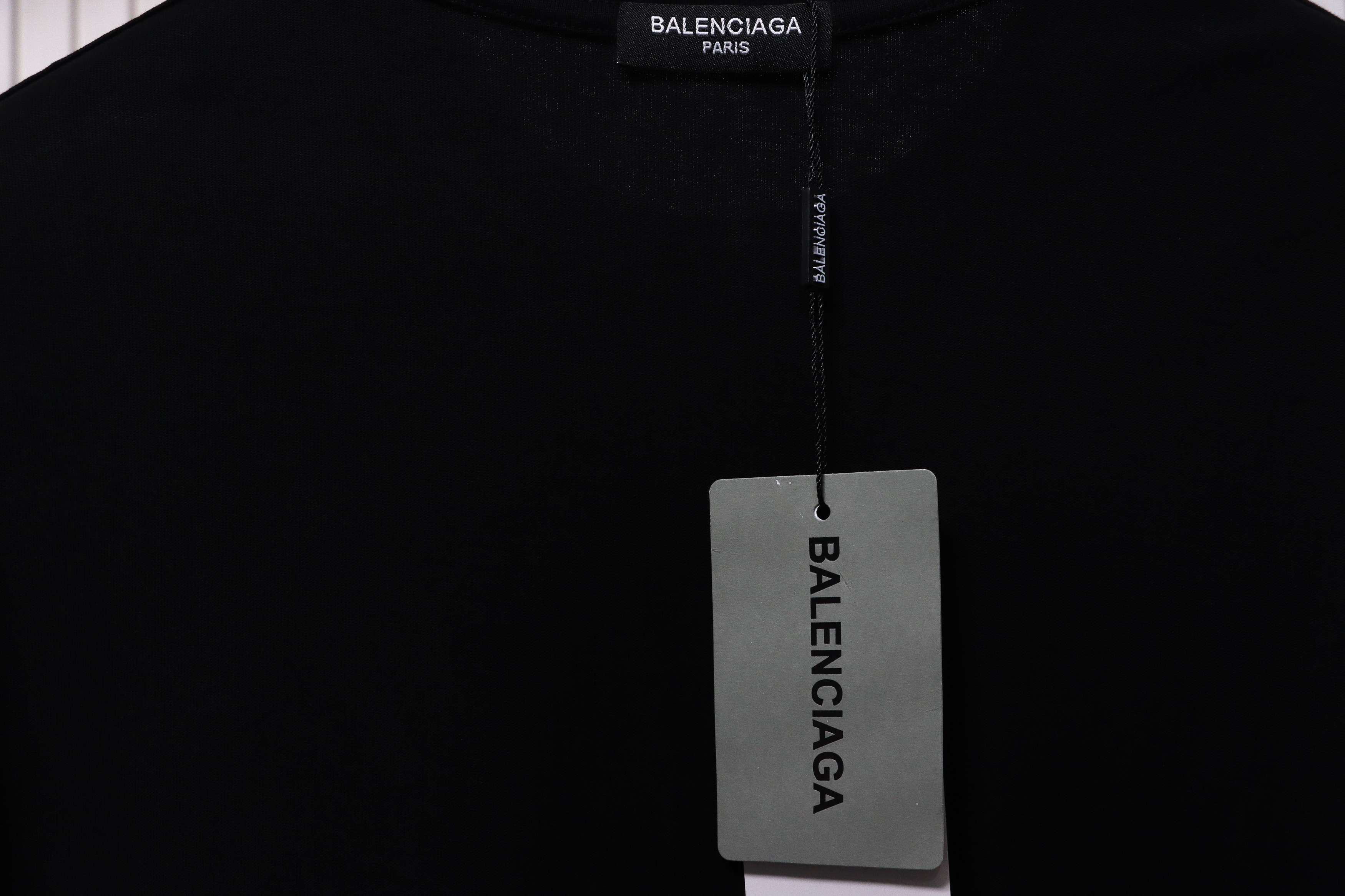 Balenciaga 24ss 3D Glue Graffiti Double B Letter Printed Short Sleeves Black