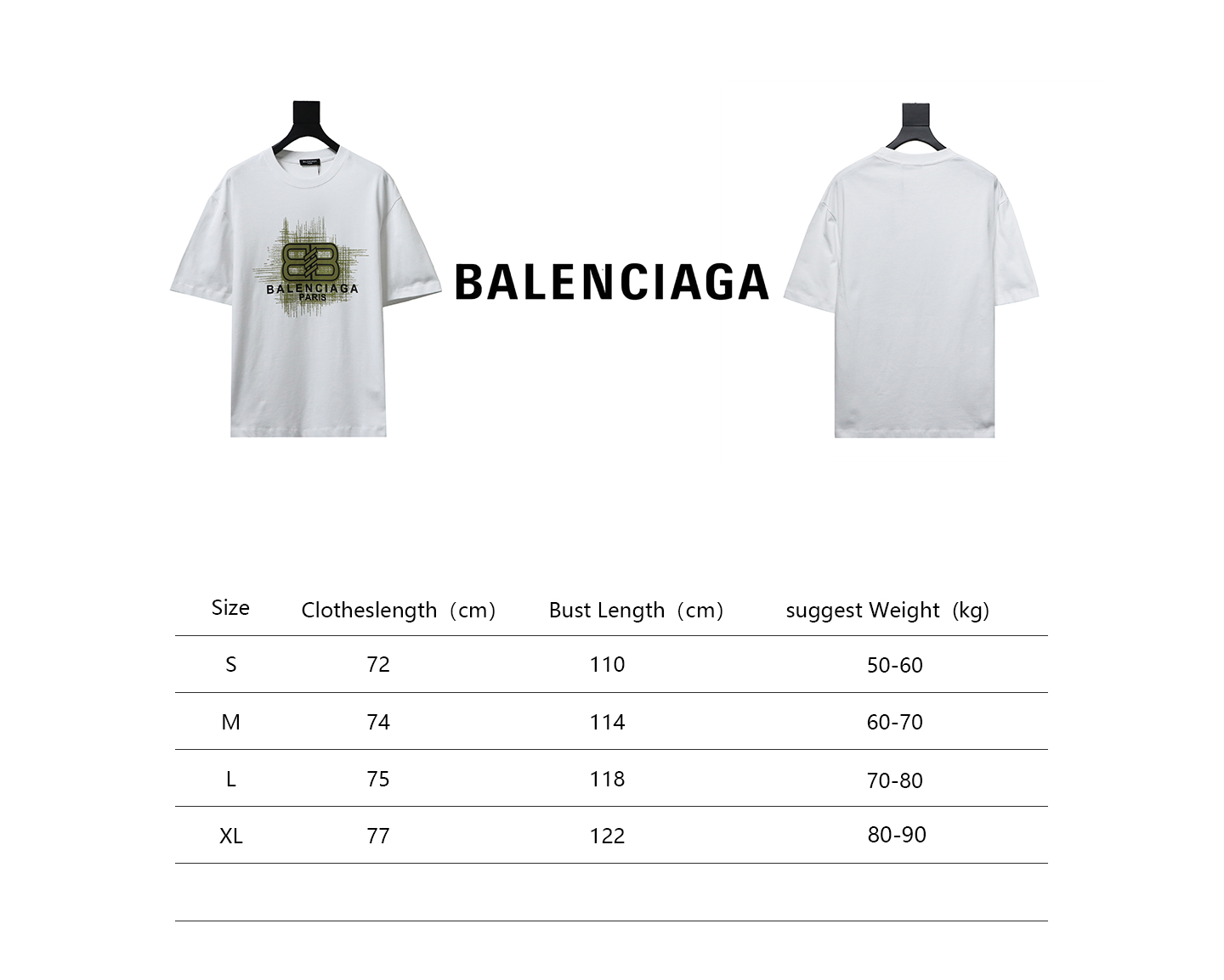 Balenciaga 24ss 3D Glue Graffiti Double B Letter Printed Short Sleeves White