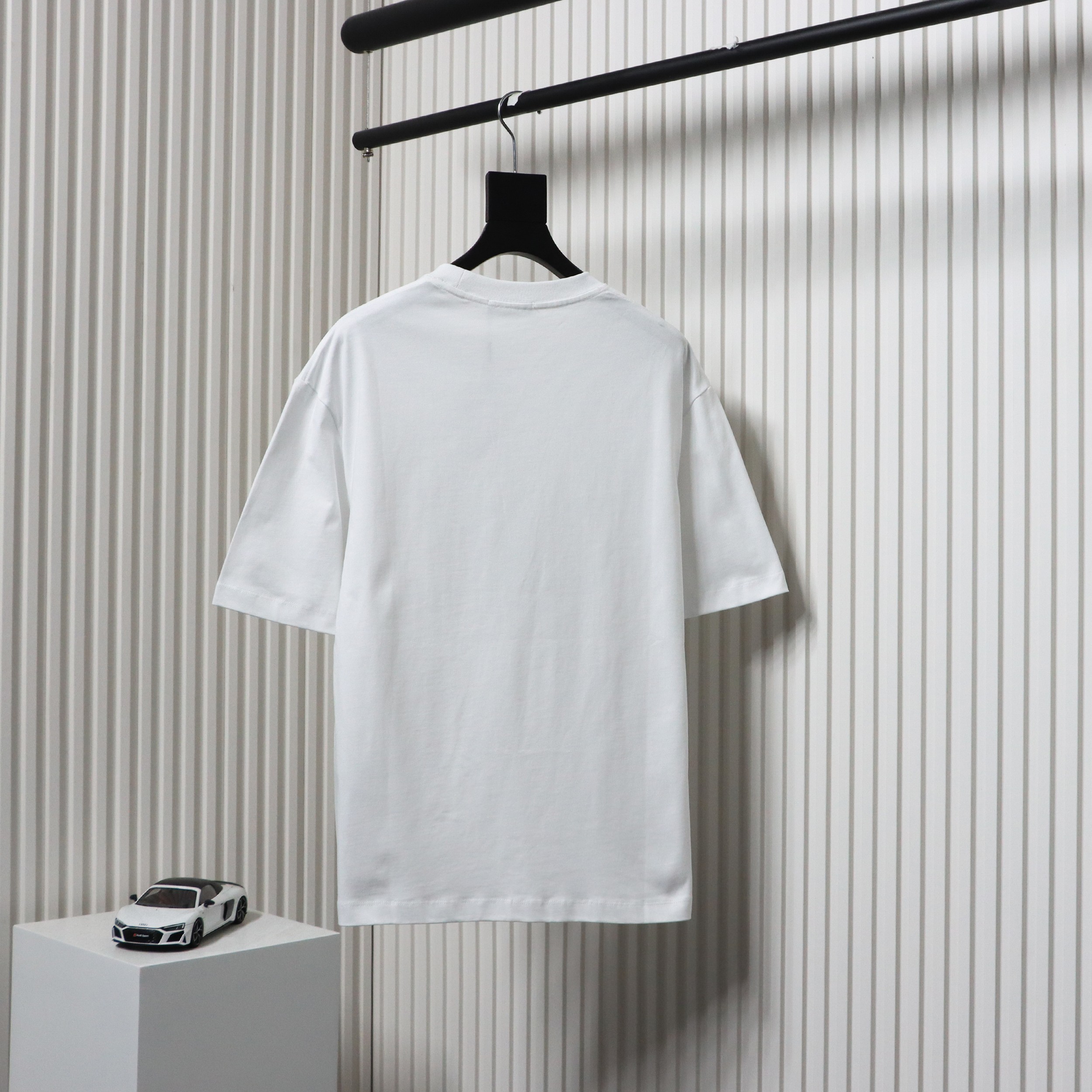 Balenciaga 24ss 3D Glue Graffiti Double B Letter Printed Short Sleeves White